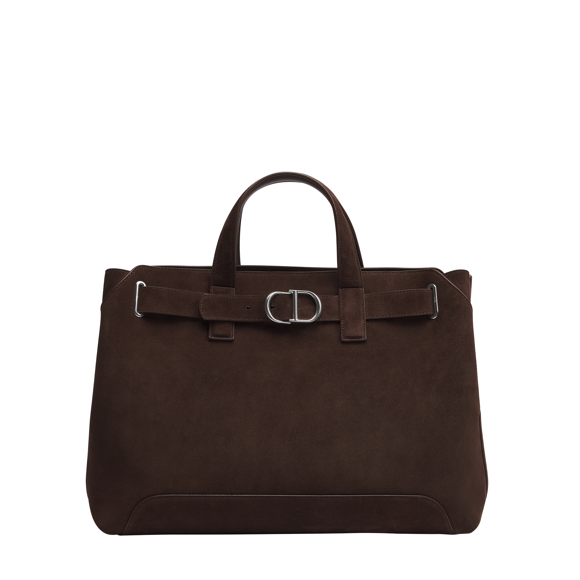 Medium Dior Normandie Tote Bag Deep Brown Suede E01