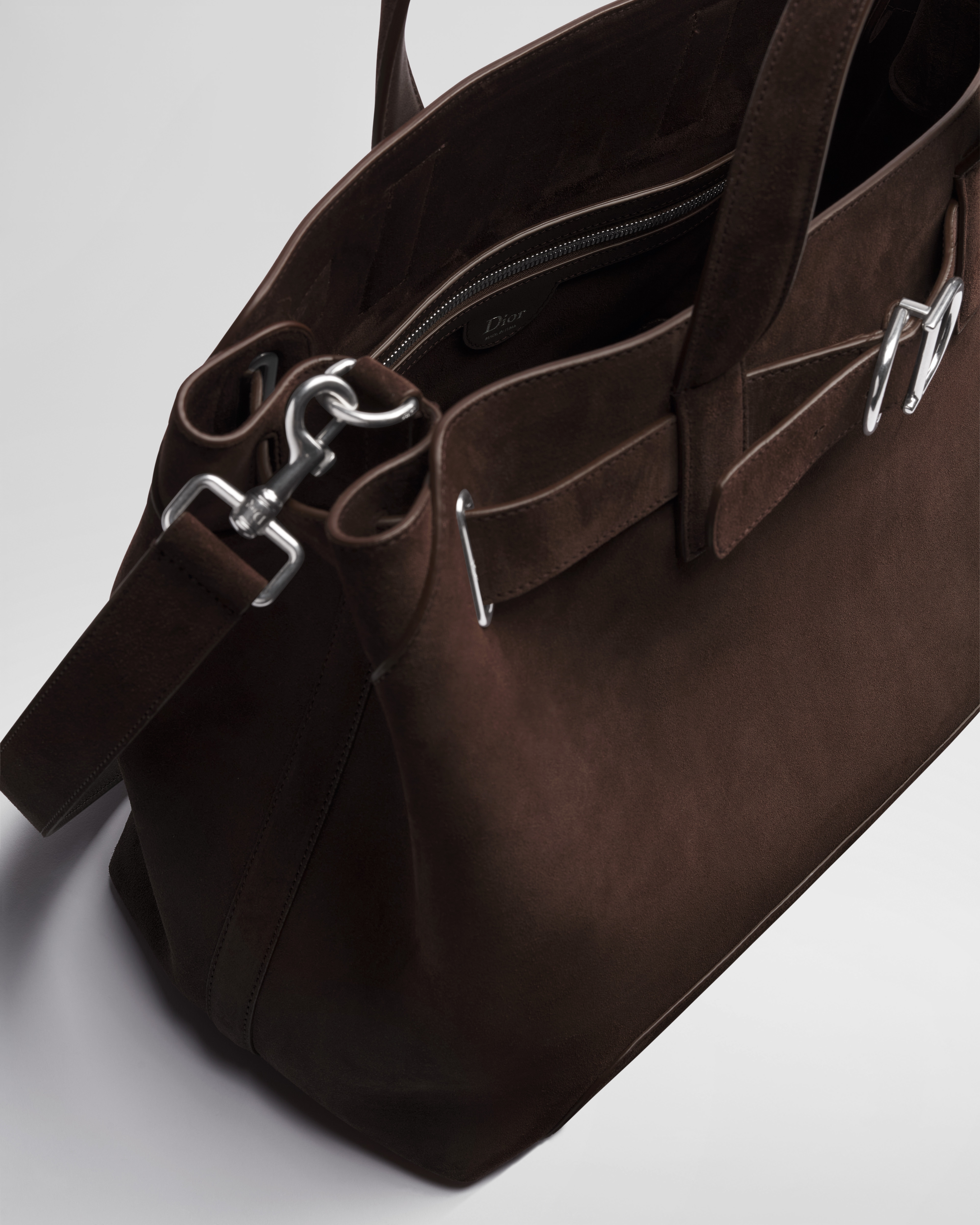 Cabas Dior Normandie Medium Suède marron foncé E06