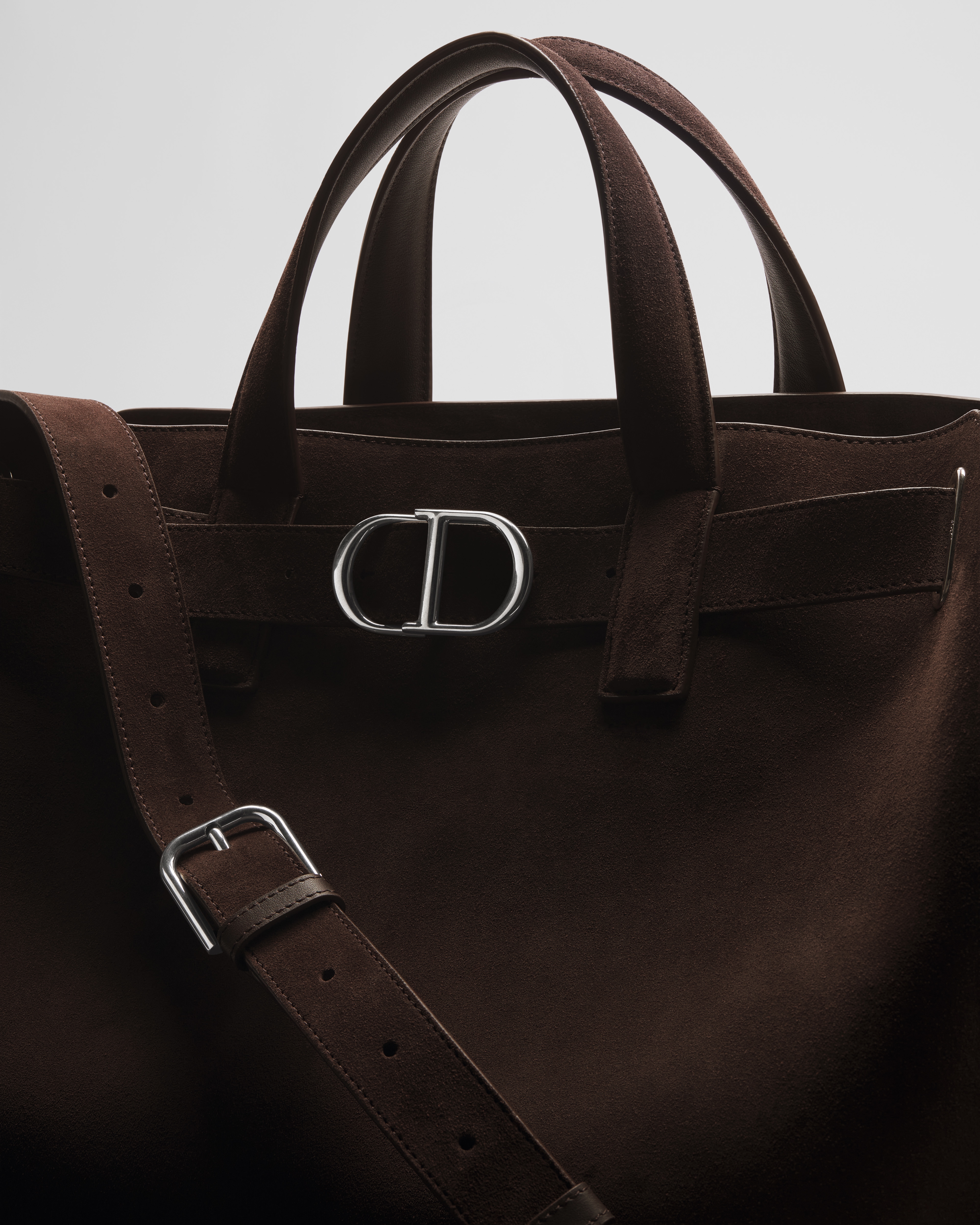 Cabas Dior Normandie Medium Suède marron foncé E09