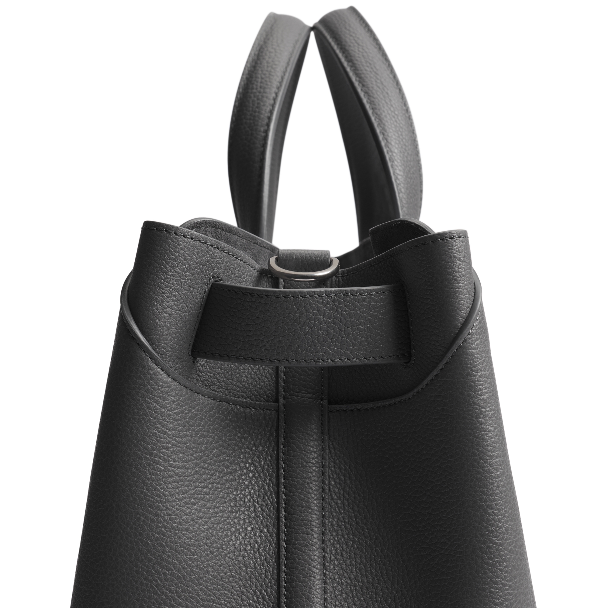 Medium Dior Normandie Tote Bag Gris Flanelle Grained Calfskin E07