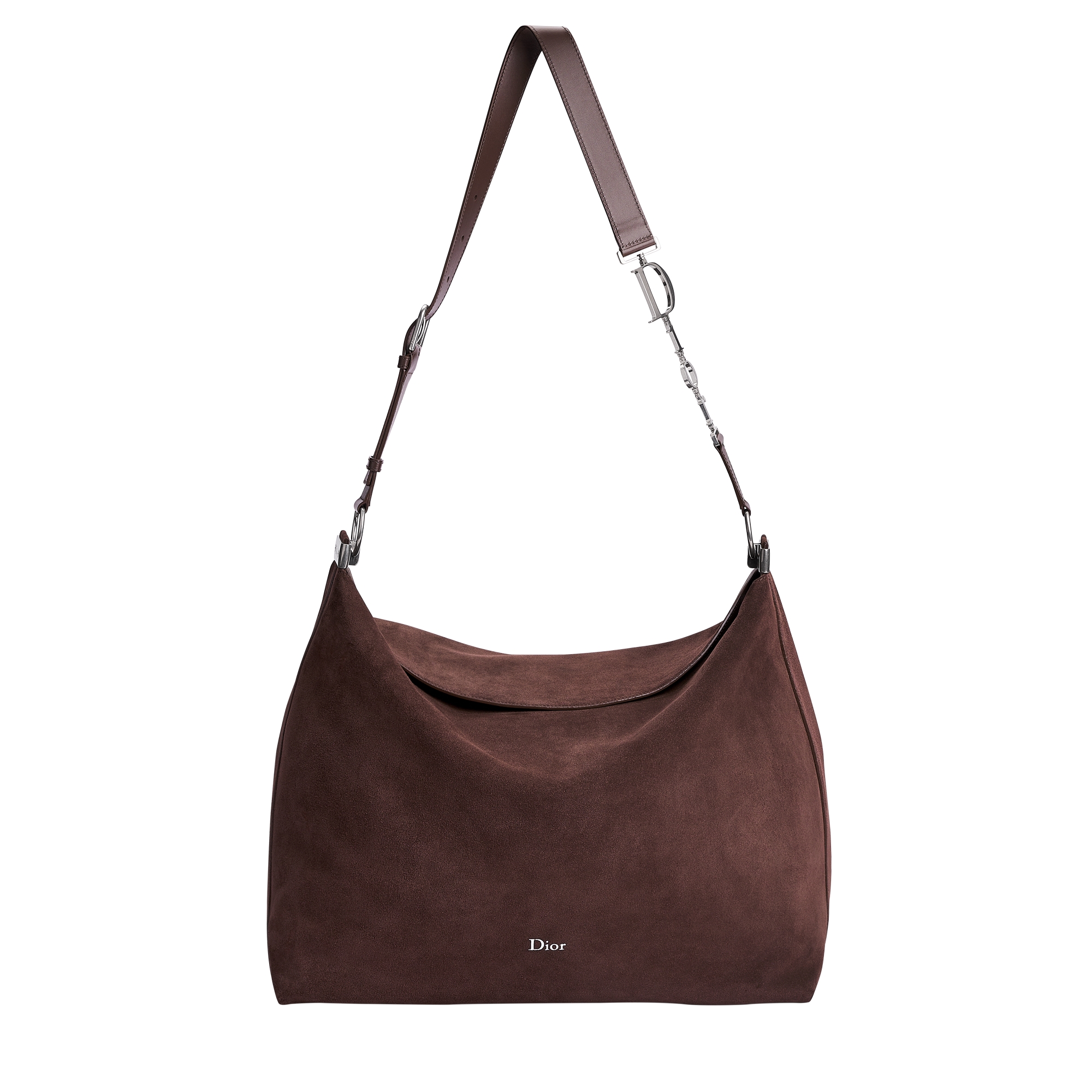 Extra-Large Diorly Bag Chocolate Suede Calfskin | DIOR