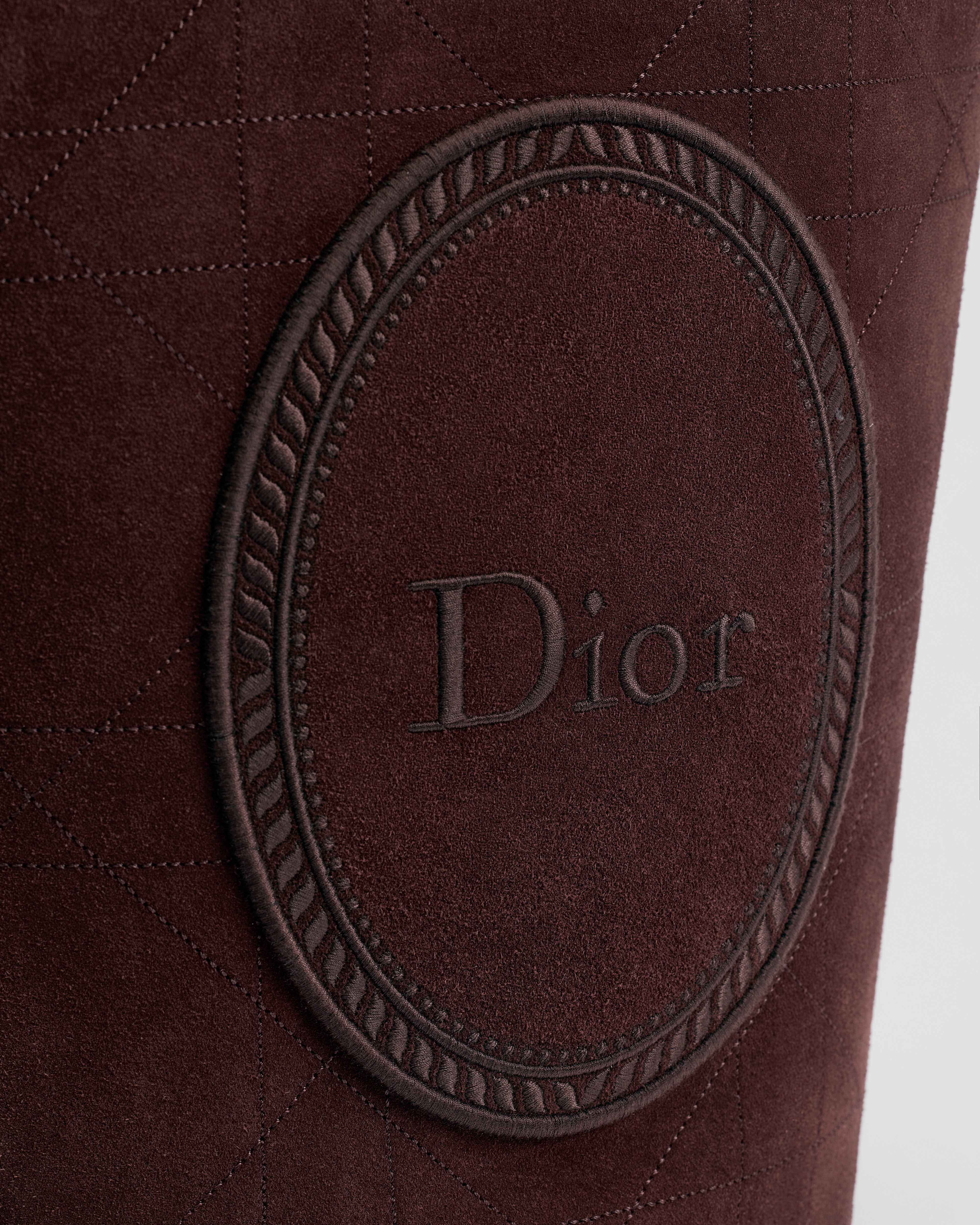 Dior Jett Médaillon Bucket Bag Brown Cannage Suede Calfskin E11