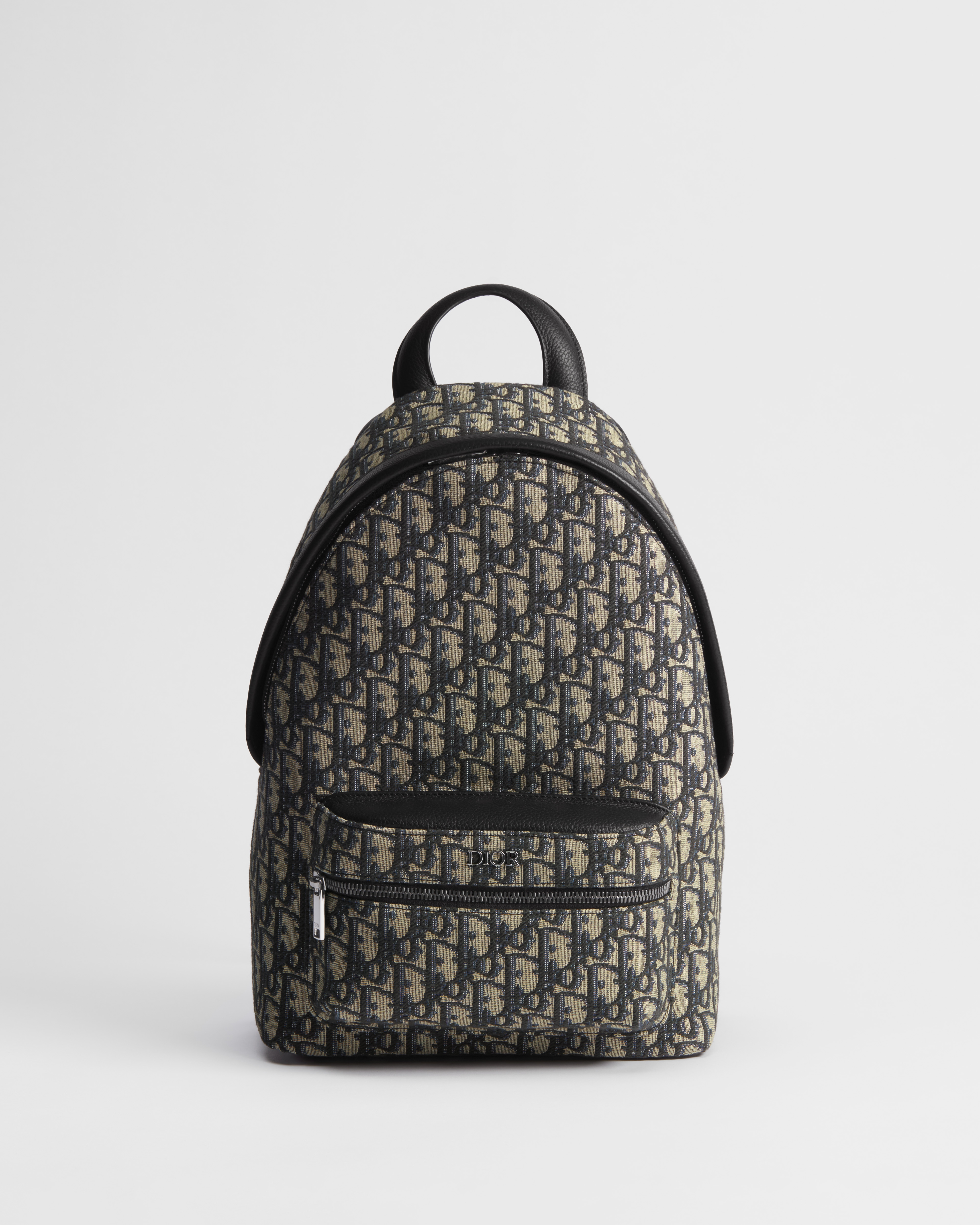 Rider Rucksack für Kinder Dior Oblique Jacquard in Beige und Schwarz E01