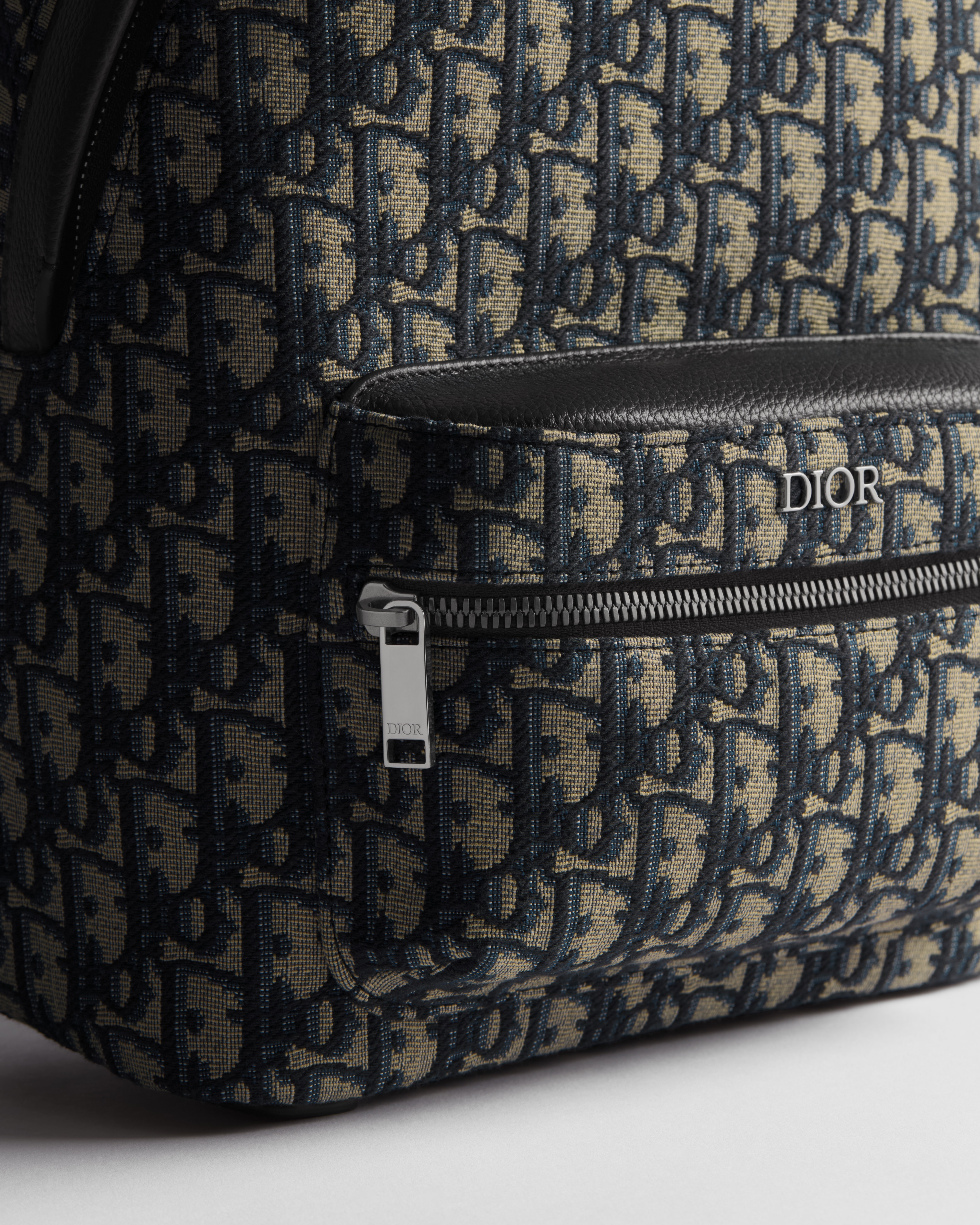 Kids' Rider Backpack Beige and Black Dior Oblique Jacquard | DIOR