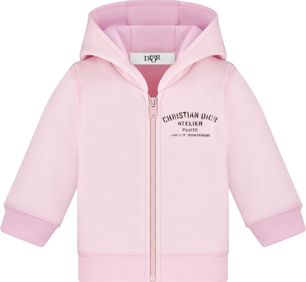 Baby Christian Dior Atelier Zipped Hooded Sweatshirt Front view
