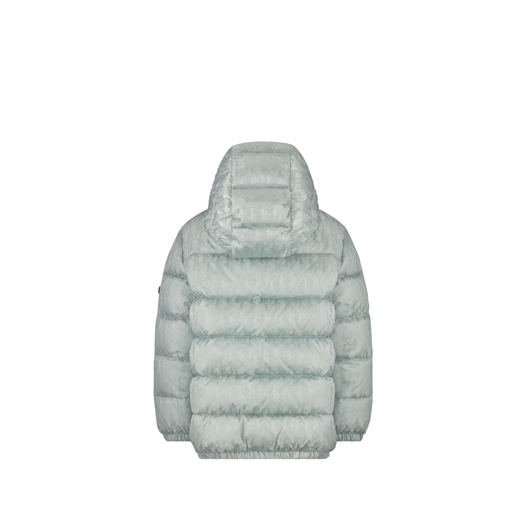 Kids' Hooded Down Jacket Silver-Tone Dior Oblique Water-Repellent Technical Jacquard E08