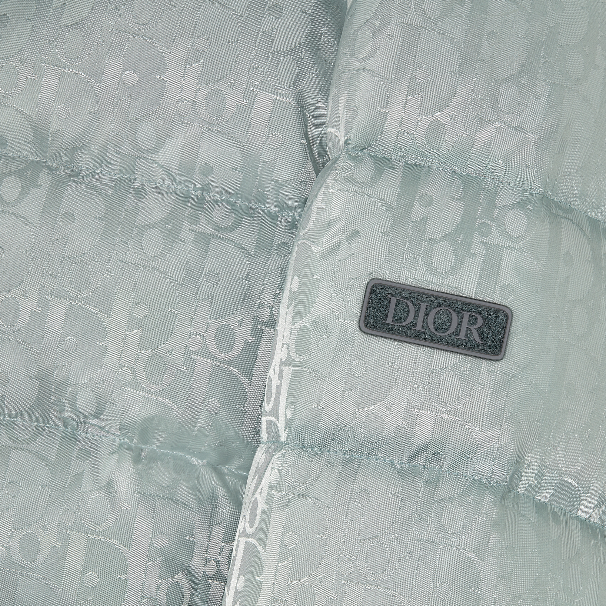 Kids' Hooded Down Jacket Silver-Tone Dior Oblique Water-Repellent Technical Jacquard E09