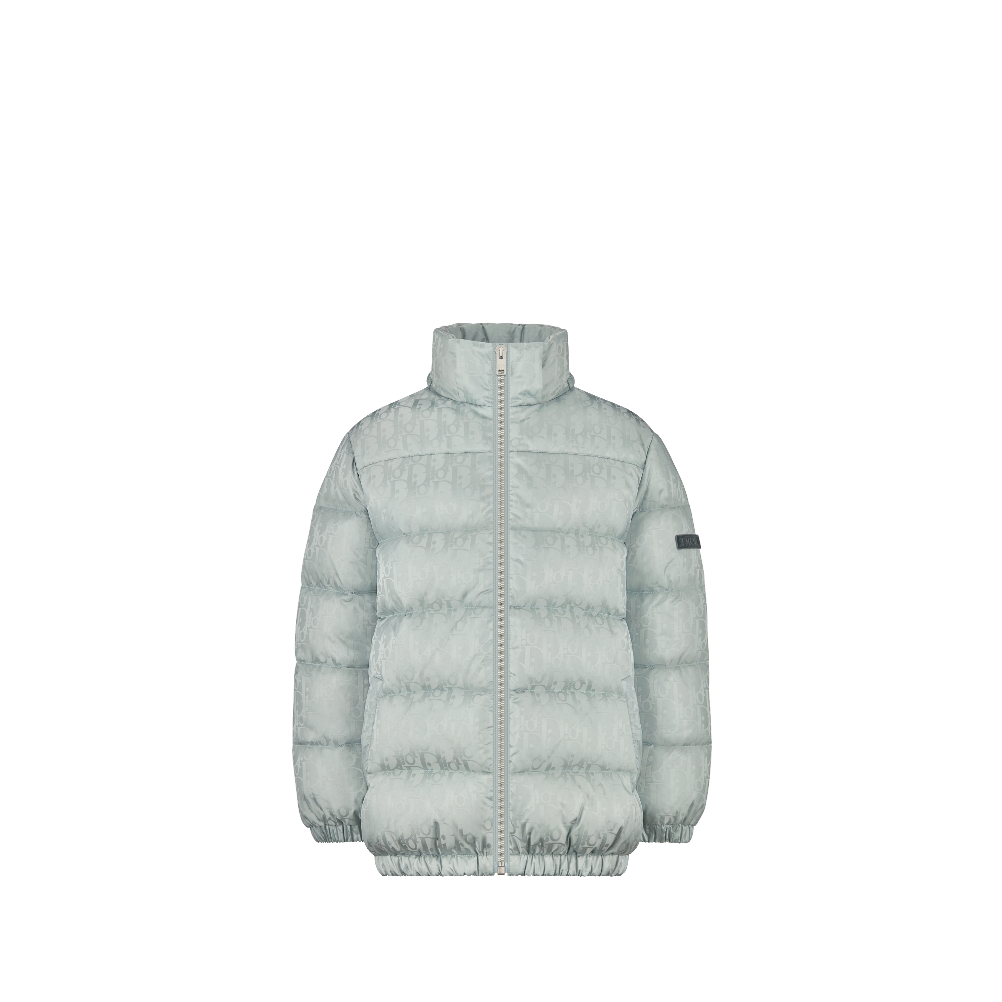 Kids' Hooded Down Jacket Silver-Tone Dior Oblique Water-Repellent Technical Jacquard E10