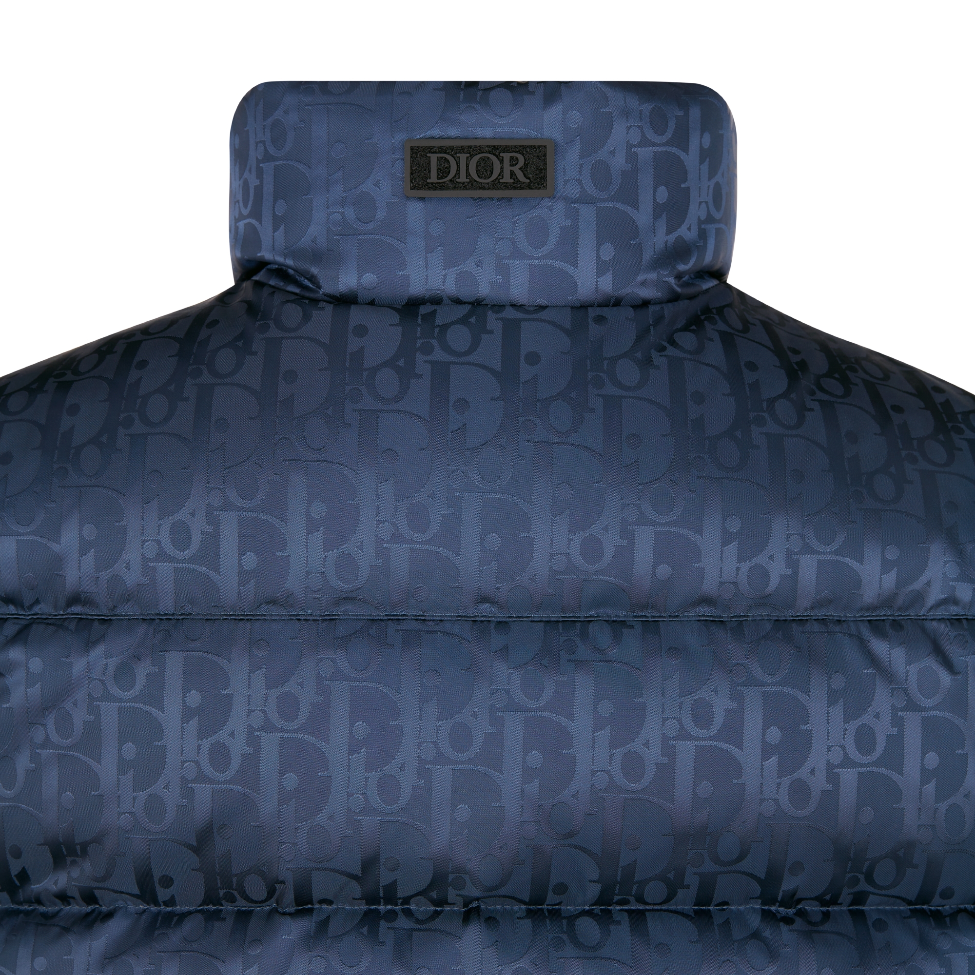Kids' Down Vest Navy Blue Dior Oblique Water-Repellent Technical Jacquard E09
