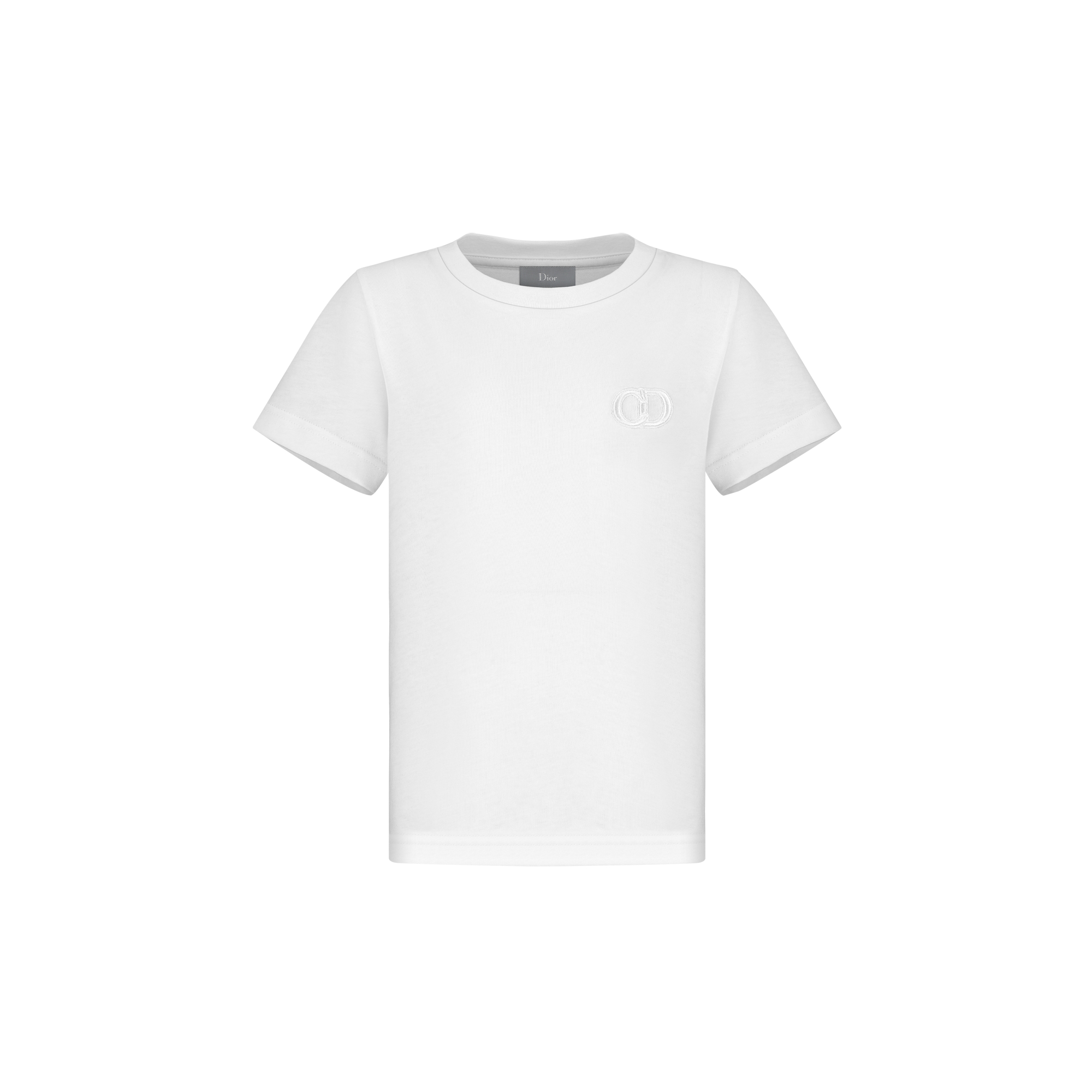 Kids' CD Icon T-Shirt White Cotton Jersey | DIOR