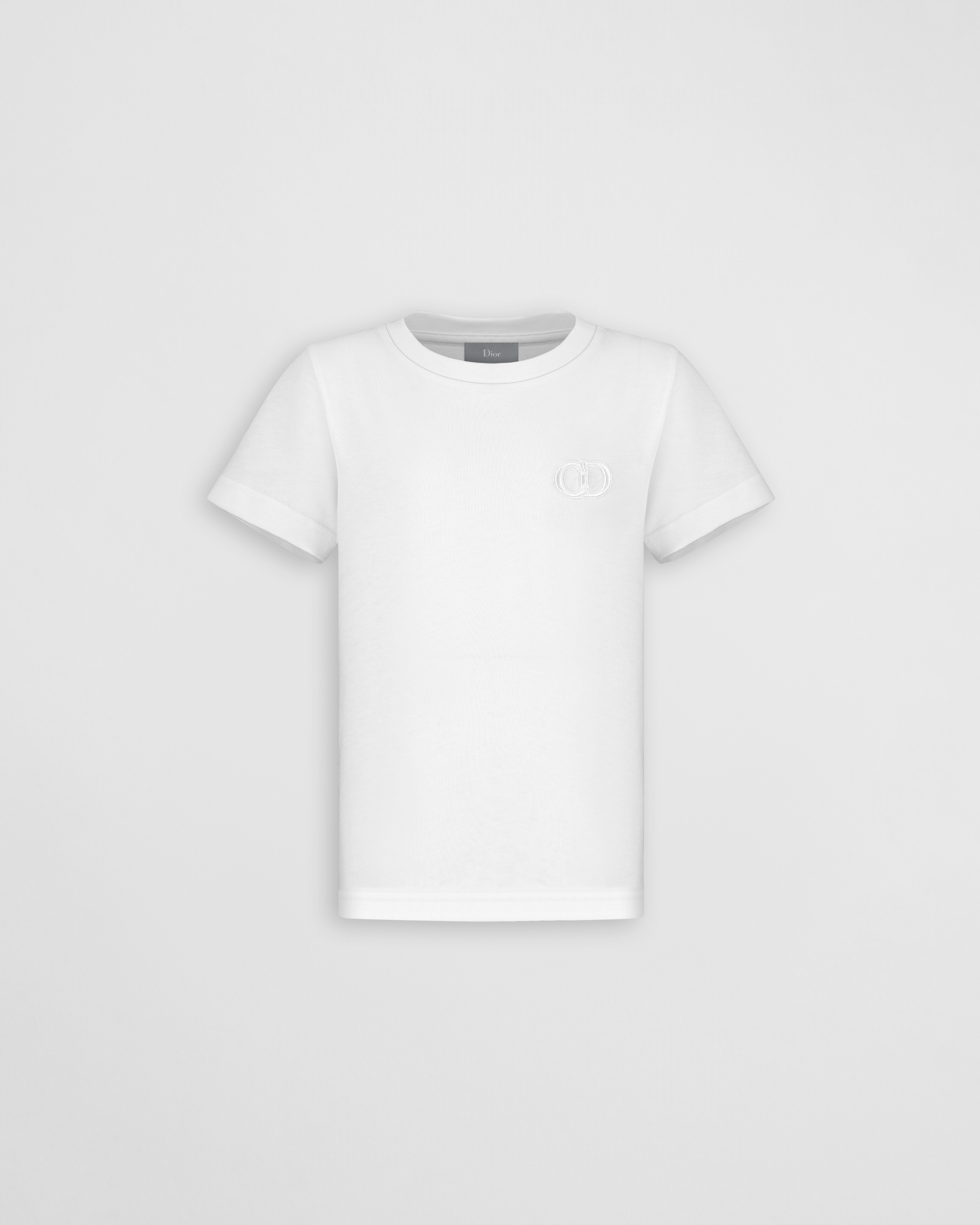 CD Icon T-Shirt für Kinder Baumwolljersey in Weiß E01