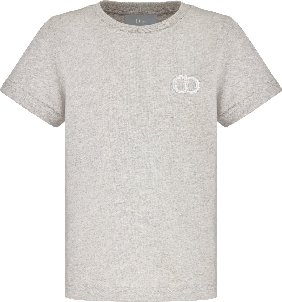 Kids CD Icon T Shirt White Cotton Jersey DIOR