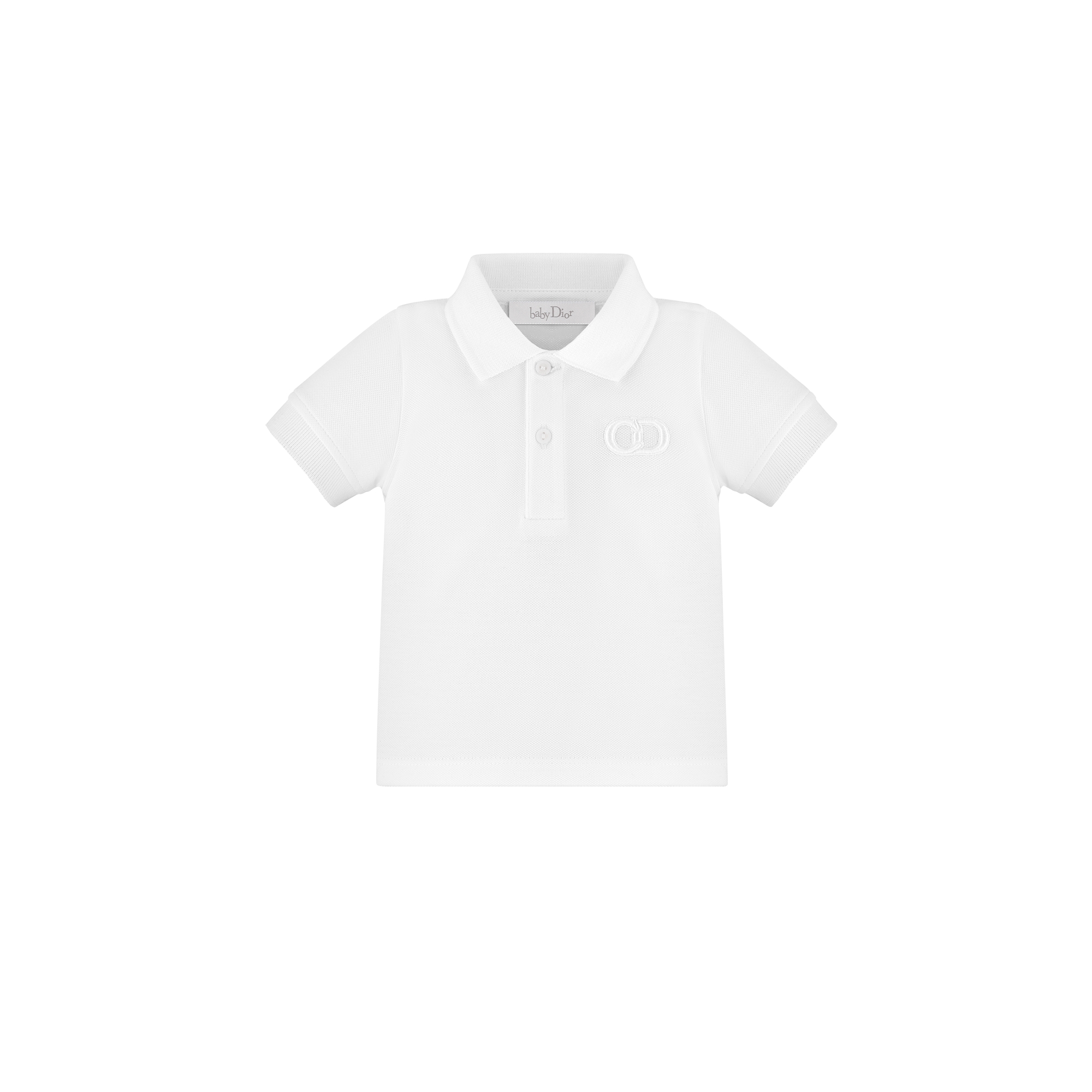 Baby CD Icon Polo Shirt White Cotton Piqué E01