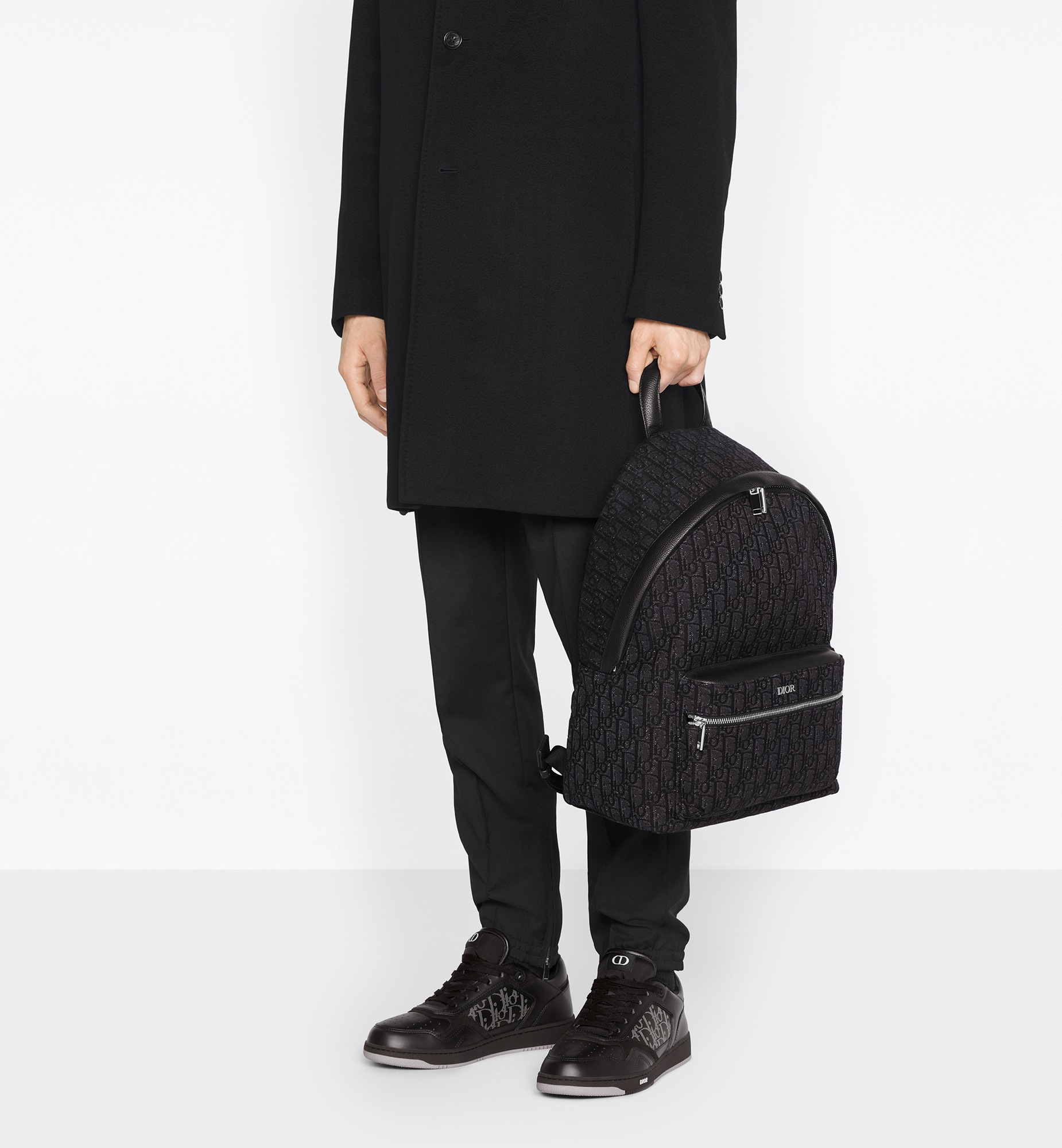 Rider Backpack Black Dior Oblique Jacquard | DIOR