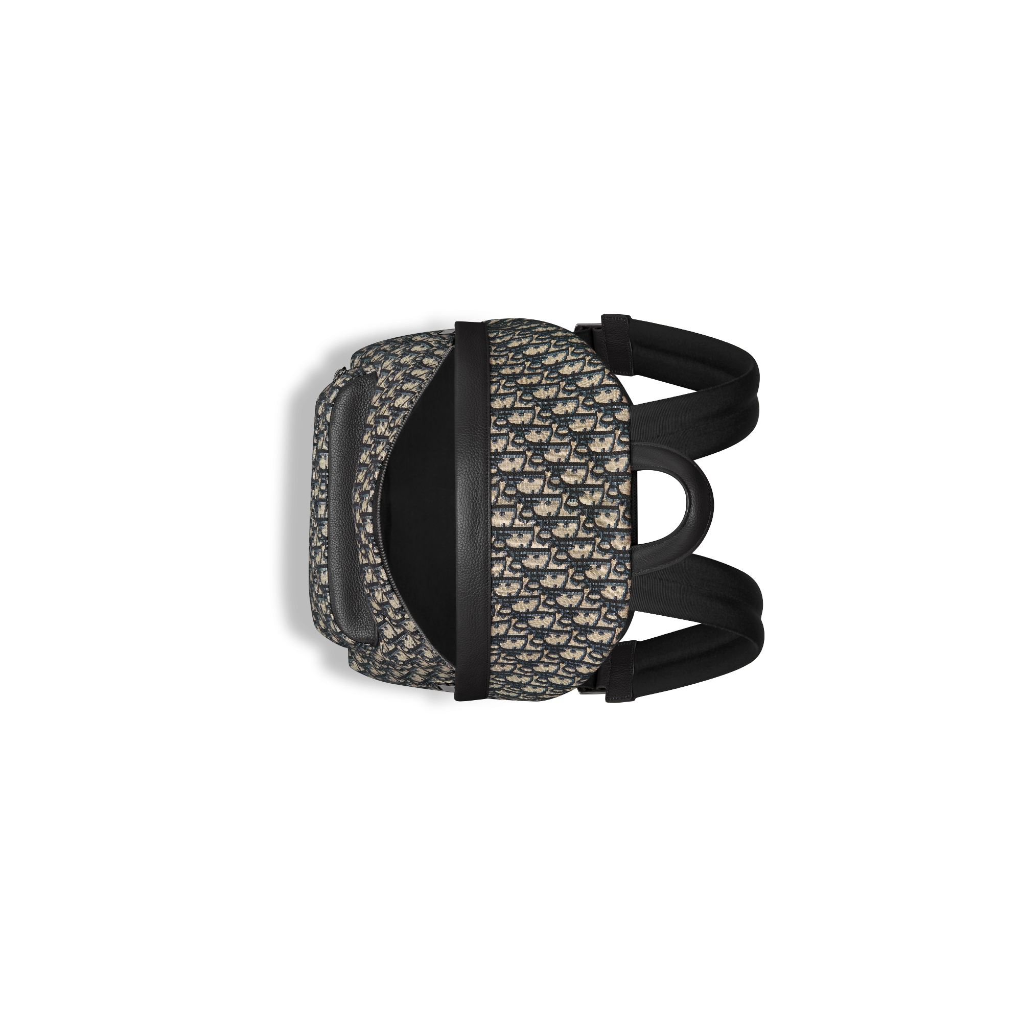 Rider Backpack Beige and Black Dior Oblique Jacquard E06