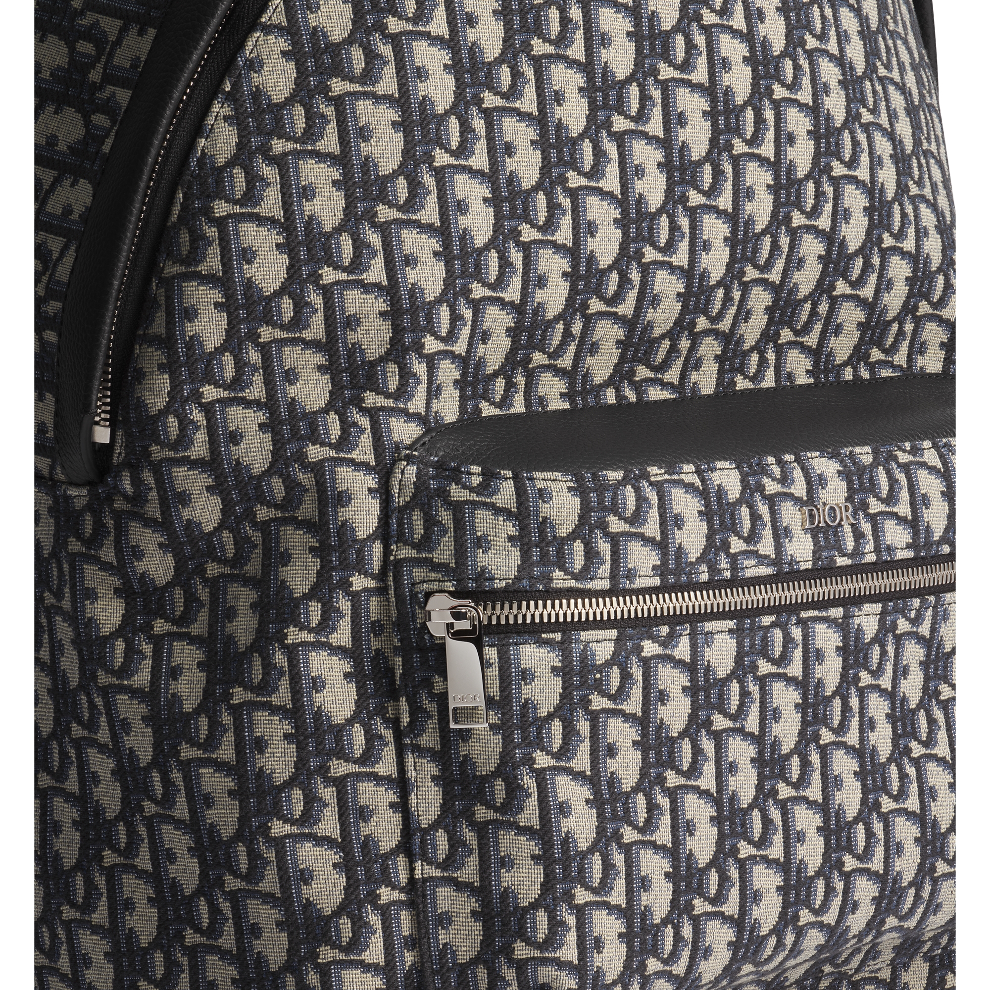 Rider Backpack Beige and Black Dior Oblique Jacquard E10