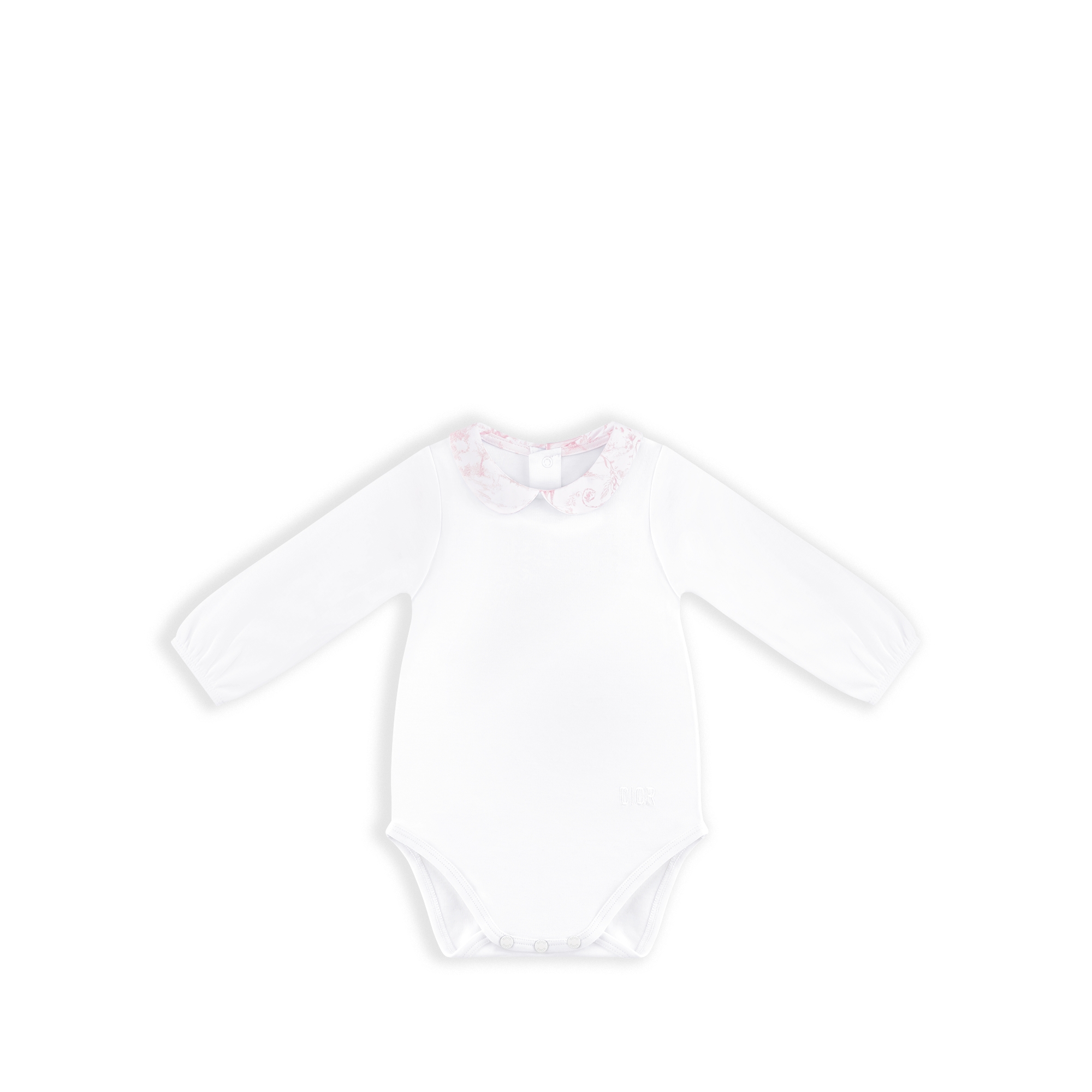 Newborn Gift Set White Cotton Interlock and Satin with Pale Pink Toile de Jouy Print E02