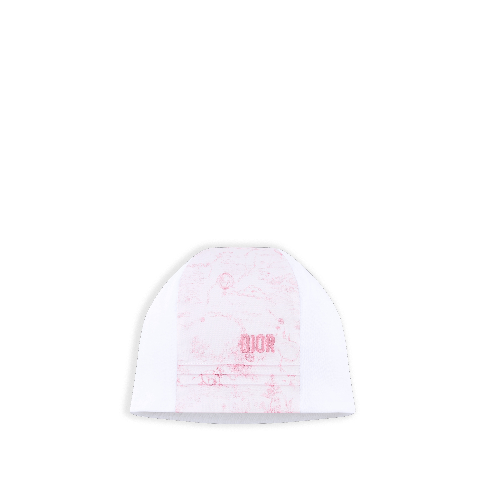 Newborn Gift Set White Cotton Interlock and Satin with Pale Pink Toile de Jouy Print E03