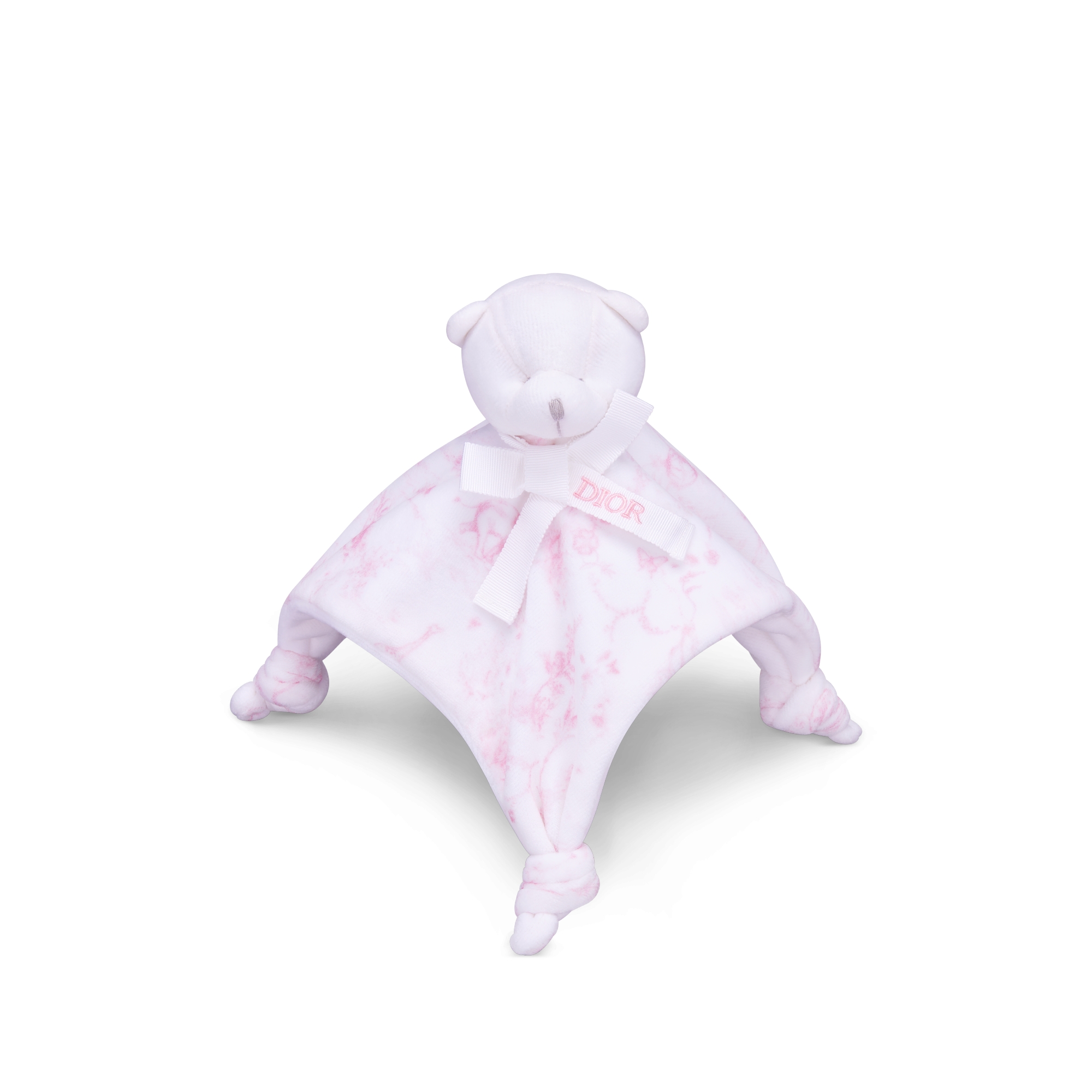 Newborn Gift Set White Cotton Muslin, Interlock and Velvet with Pale Pink Toile de Jouy Print E07