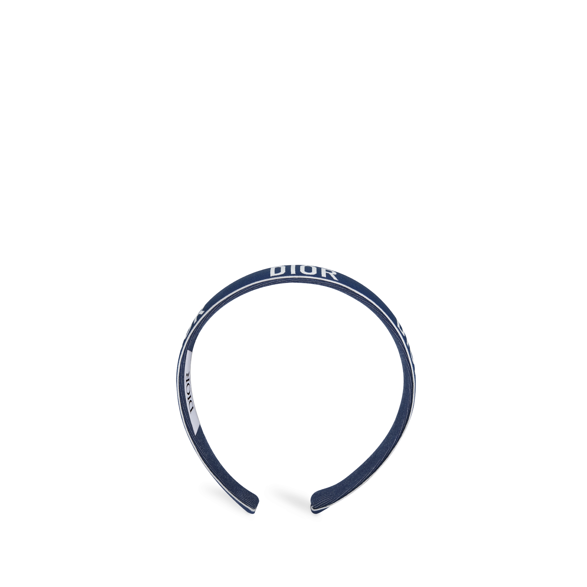Kids' Headband Navy Blue and Ivory Cotton Gabardine E01