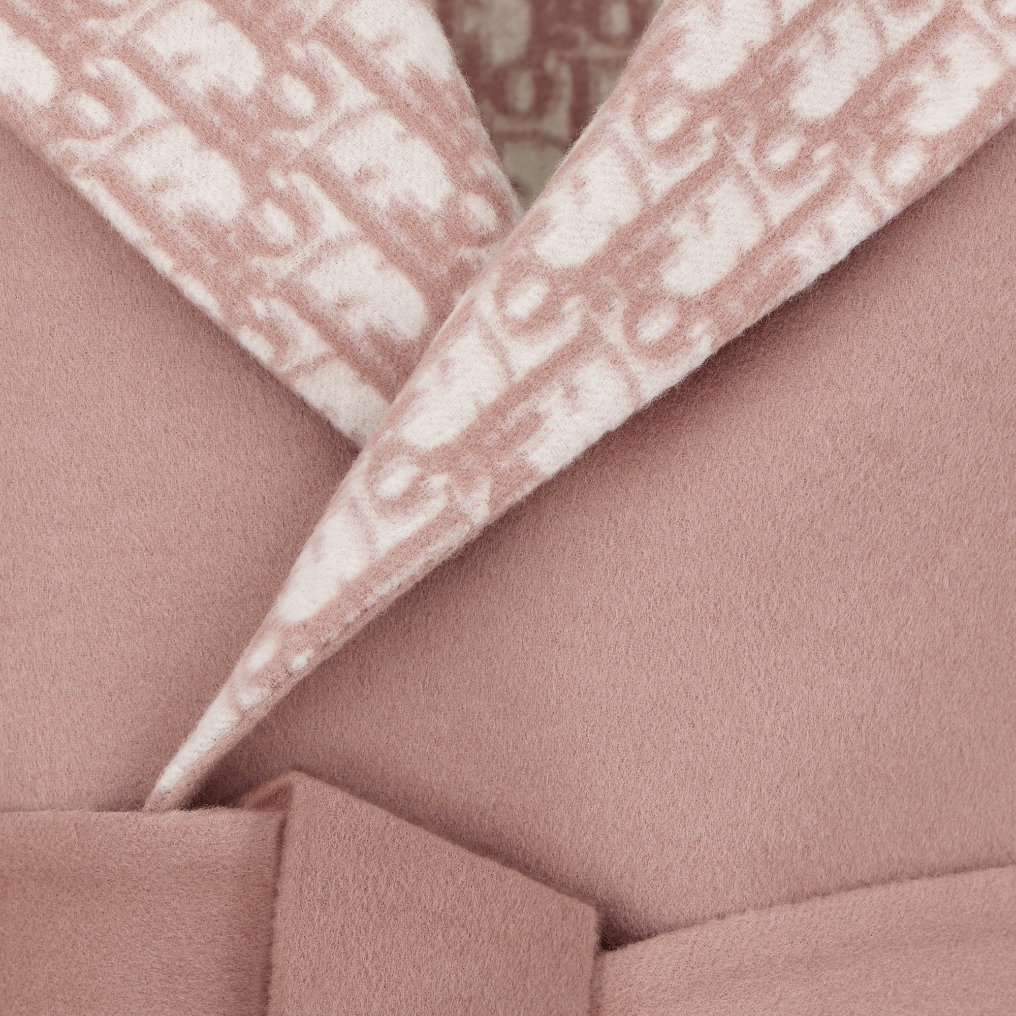 Cropped Coat with Hood and Belt Rose des Vents Double-Sided Wool E09