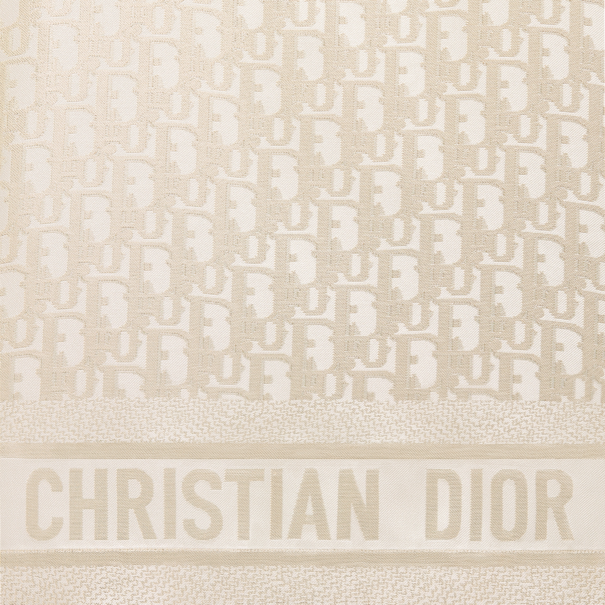 Dior Or Shirt White and Gold-Tone Silk Twill with Dior Oblique Motif E10