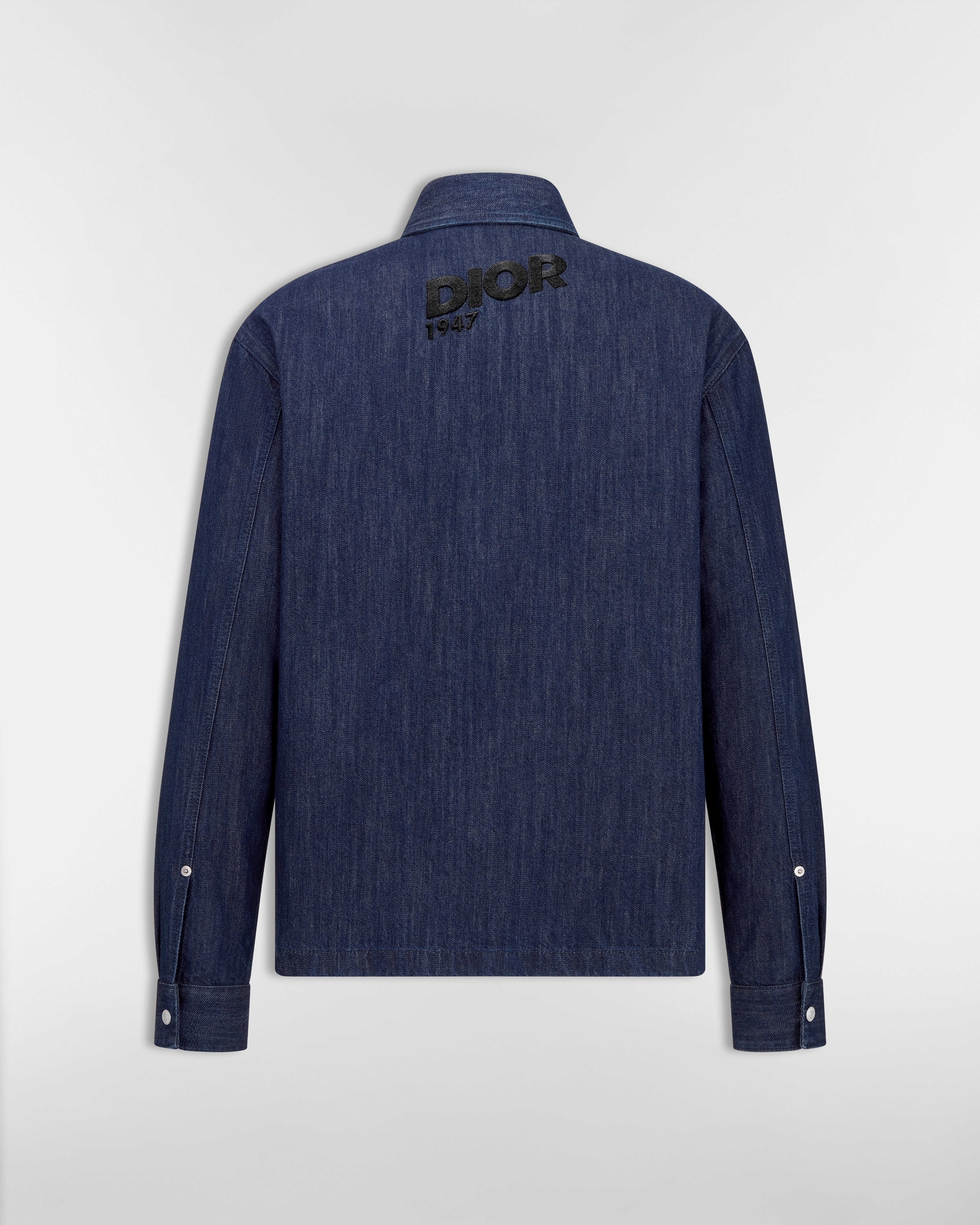 Dior Mountain Hemdjacke mit Reißverschluss Baumwolldenim in Blau E08
