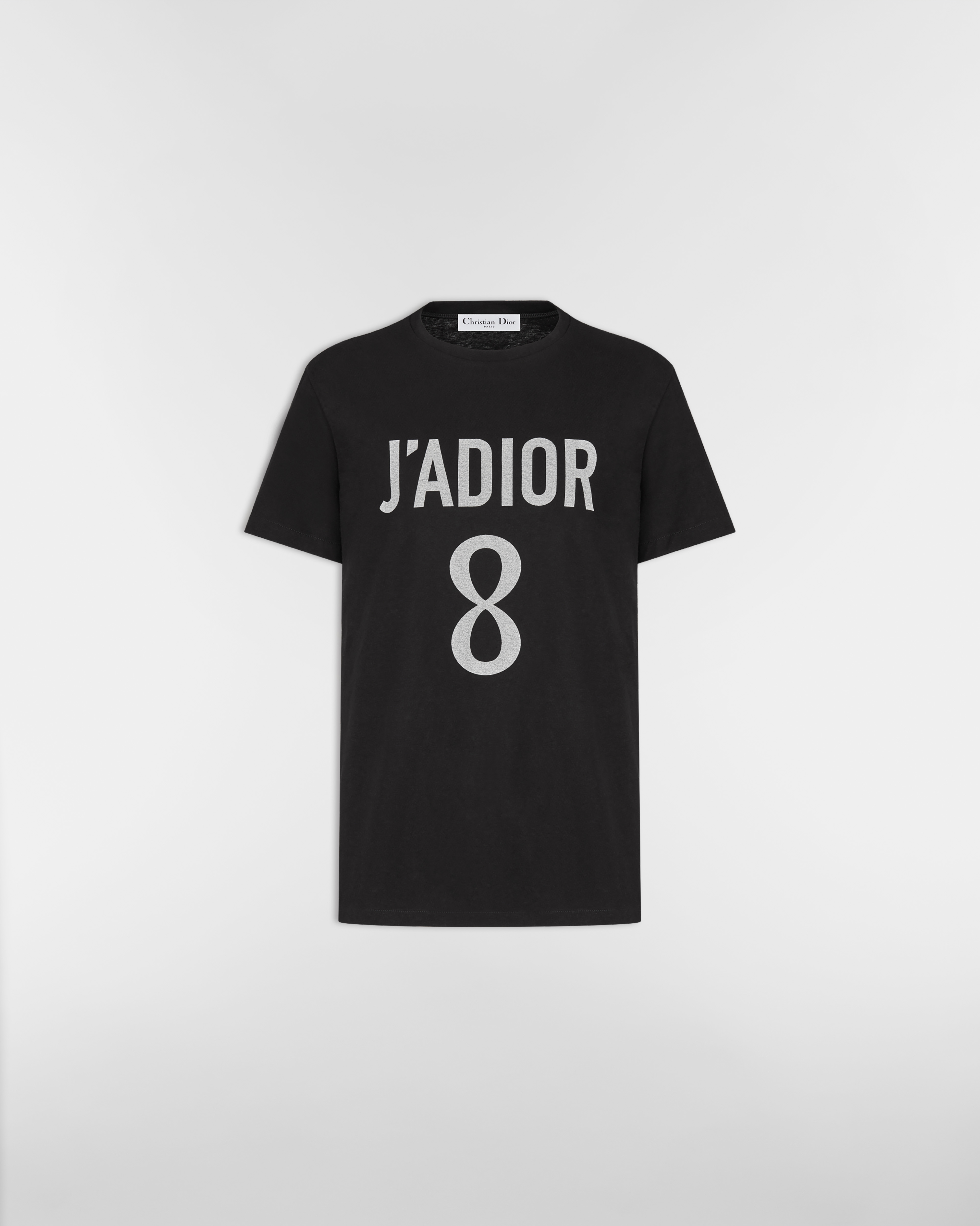 J'Adior 8 T-Shirt Black Cotton and Linen Jersey E01
