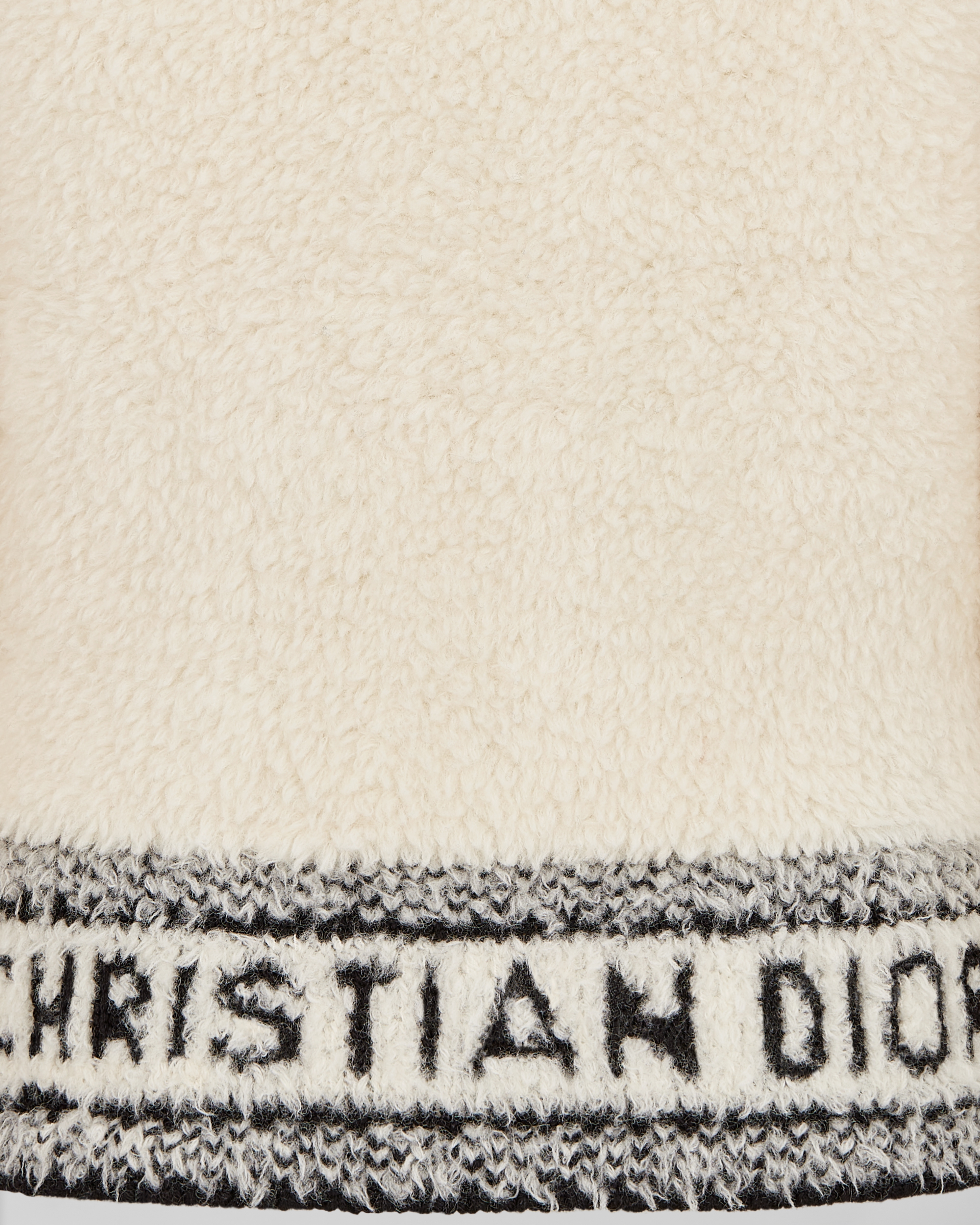 Caro Jacket Ecru Wool-Blend Fleece Knit E09