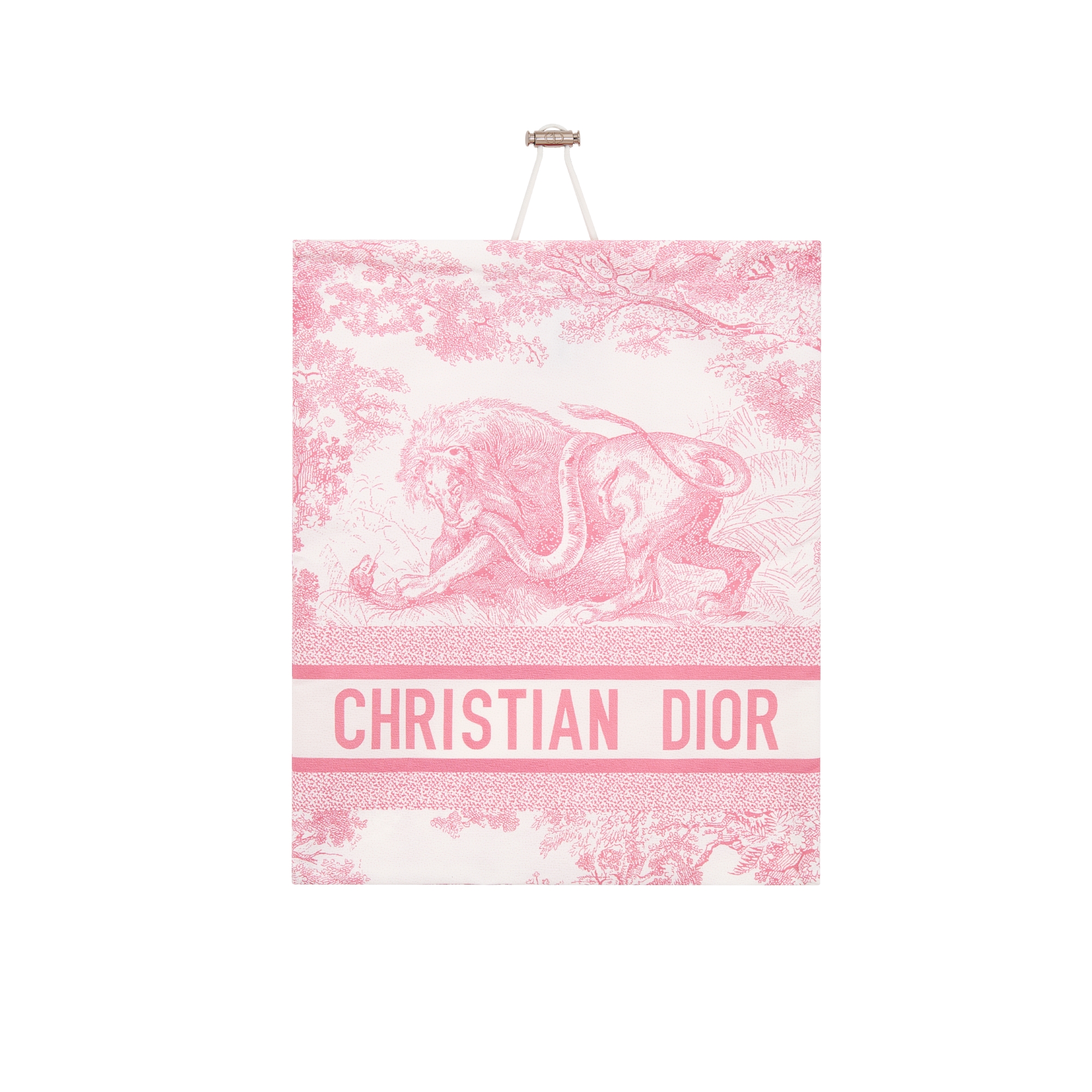 Dioriviera 比堅尼泳衣下裝 白色科技布料綴以櫻花粉紅色 Toile de Jouy Sauvage 主題圖案 E10