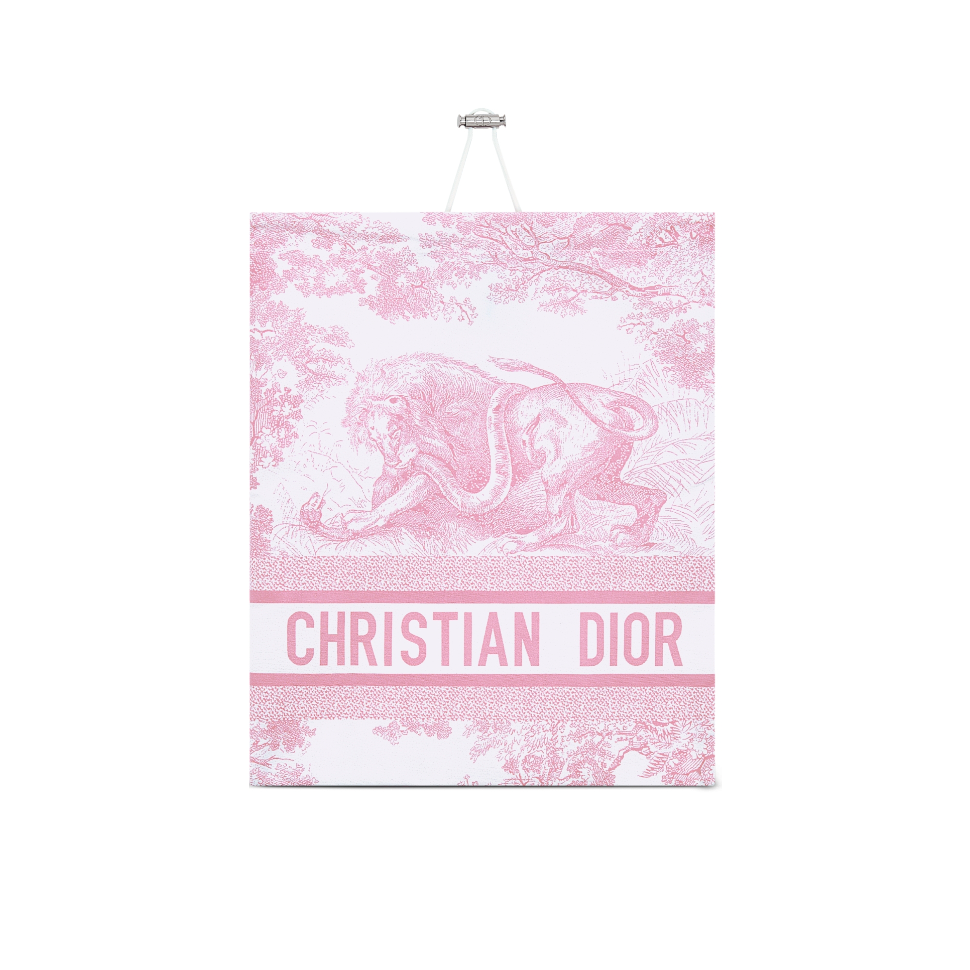 Dioriviera 원피스 수영복 화이트 테크니컬 패브릭 & 체리 블라썸 핑크 Toile de Jouy Sauvage 모티브 E09