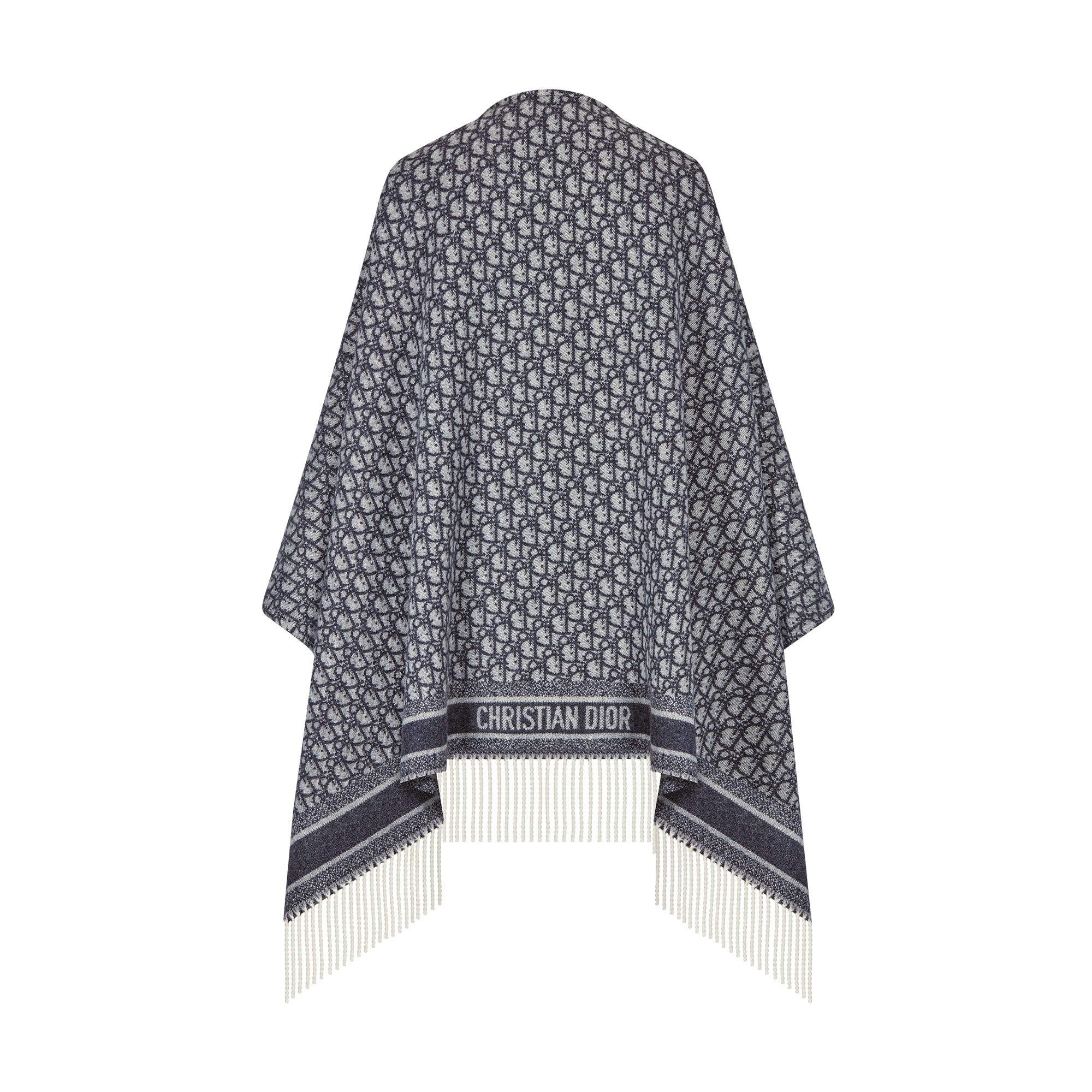 Dior Oblique Poncho Navy Blue Cashmere E08