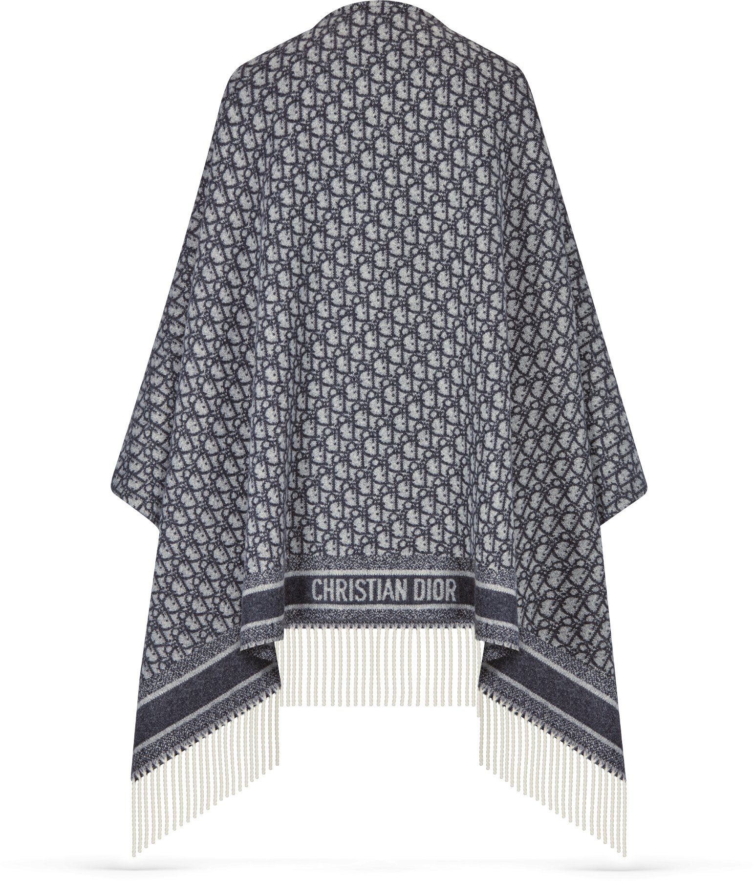Dior Oblique Poncho Navy Blue Cashmere DIOR