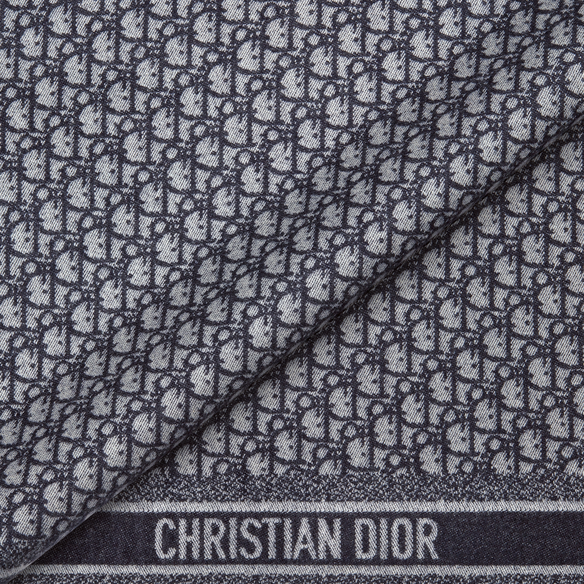 Dior Oblique Poncho Navy Blue Cashmere E09