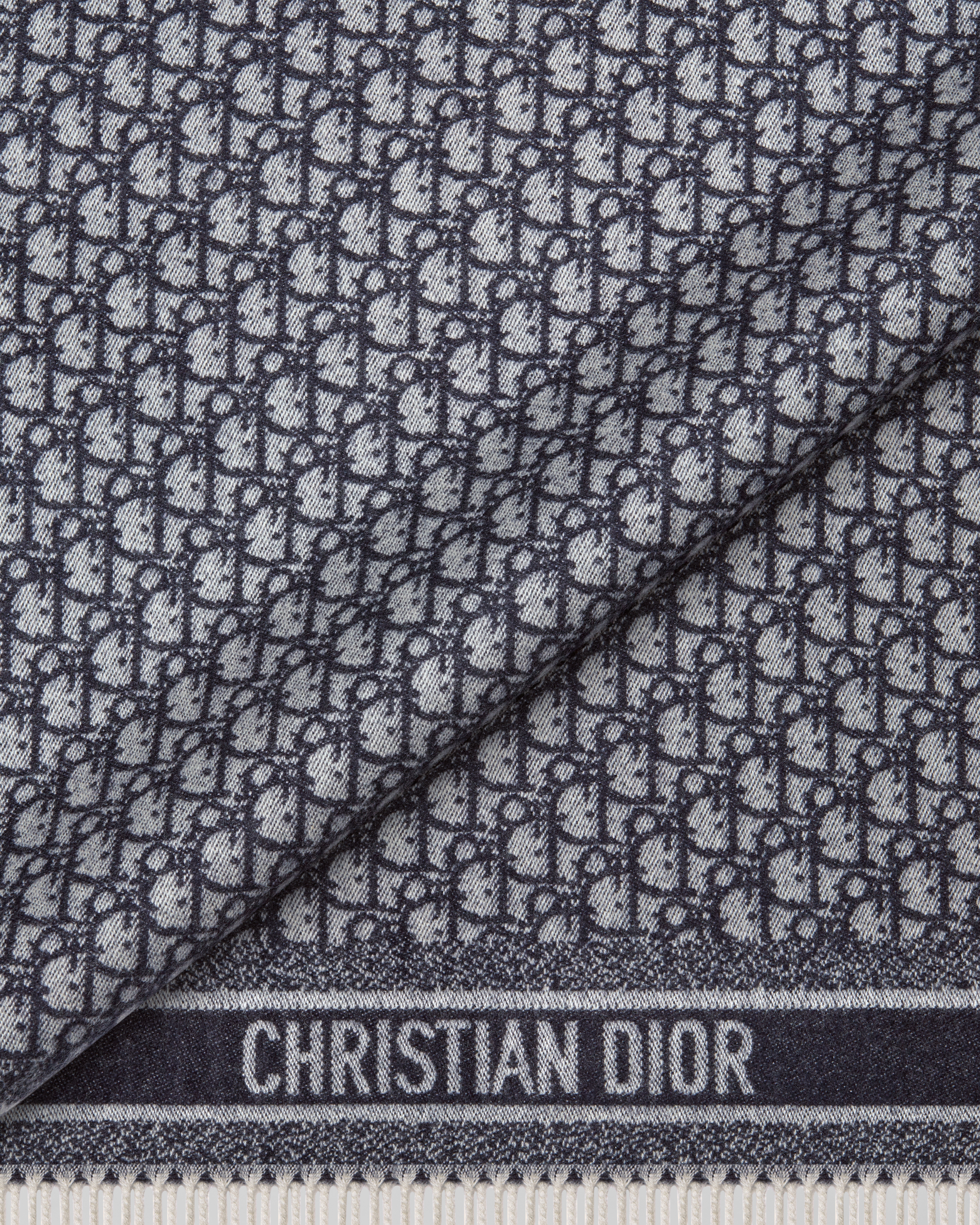 Dior Oblique Poncho Navy Blue Cashmere E09