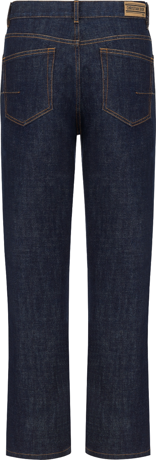 Dior 8 Cropped Regular Fit Jeans D03 Deep Blue Cotton Denim DIOR