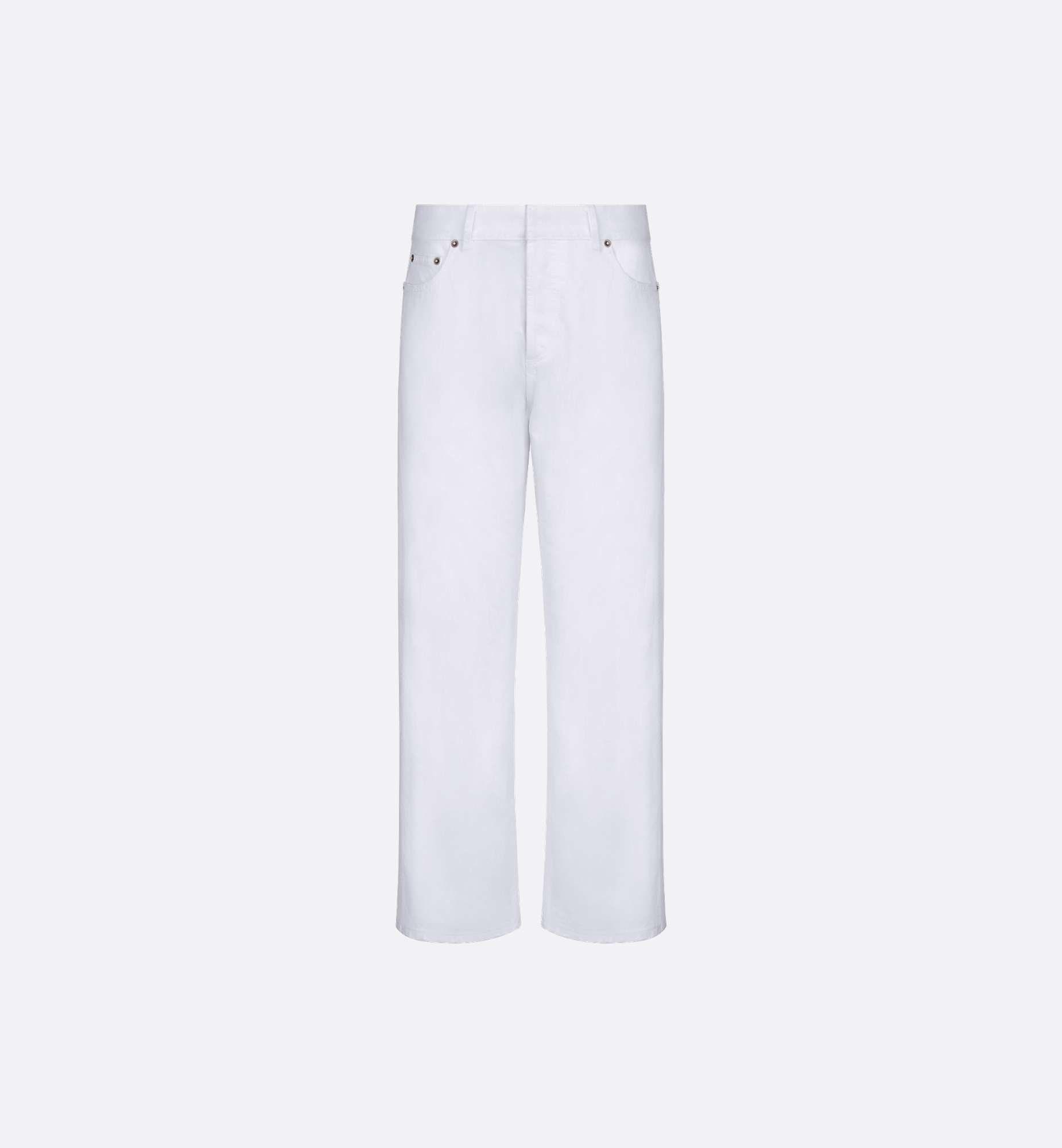 Dior 8 Straight Cropped Jeans, D03 White Cotton Denim | DIOR Dior 8 Straight Cropped Jeans, D03 White Cotton Denim | DIOR
