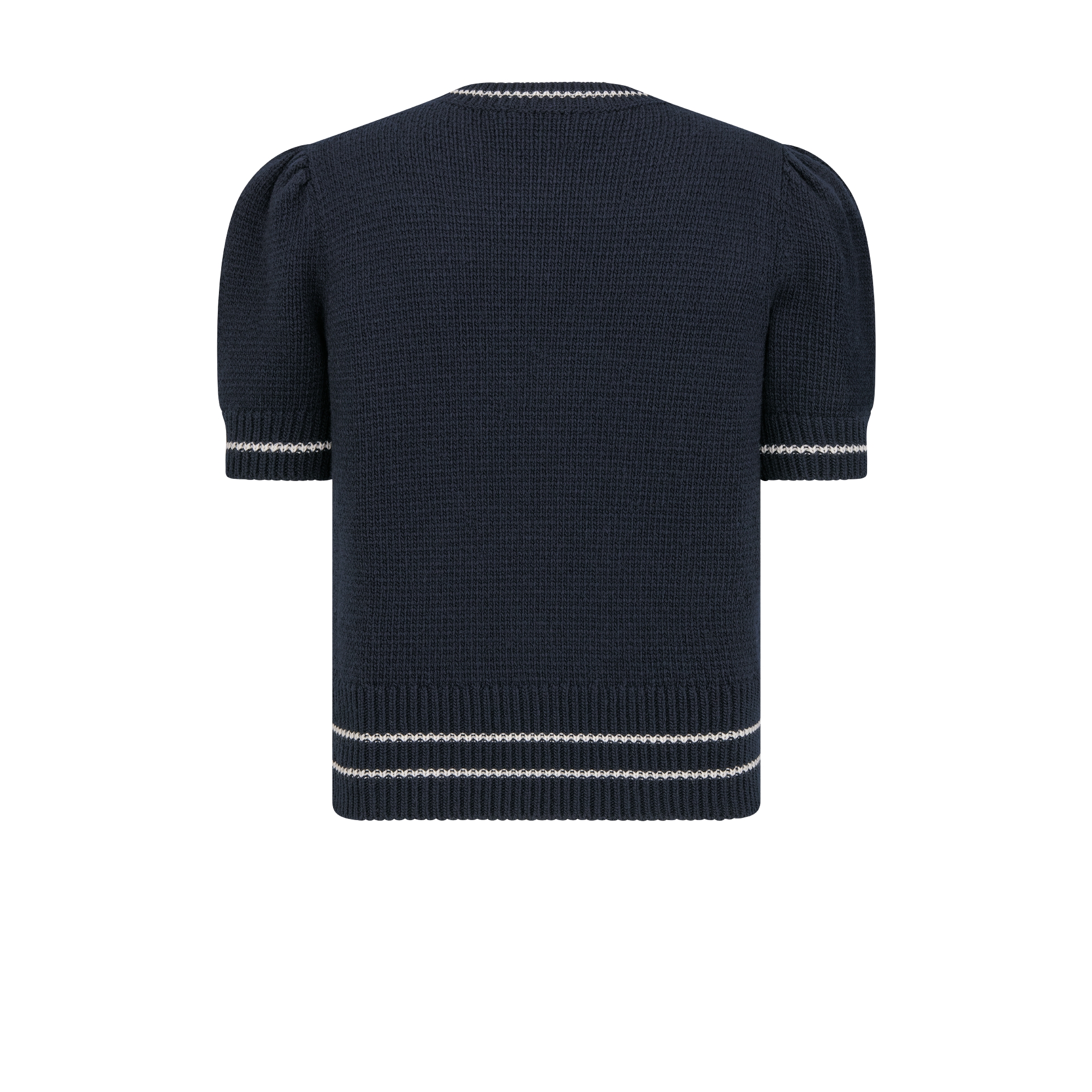 Suéter de manga corta Christian Dior Punto de cachemira y lana azul marino E08