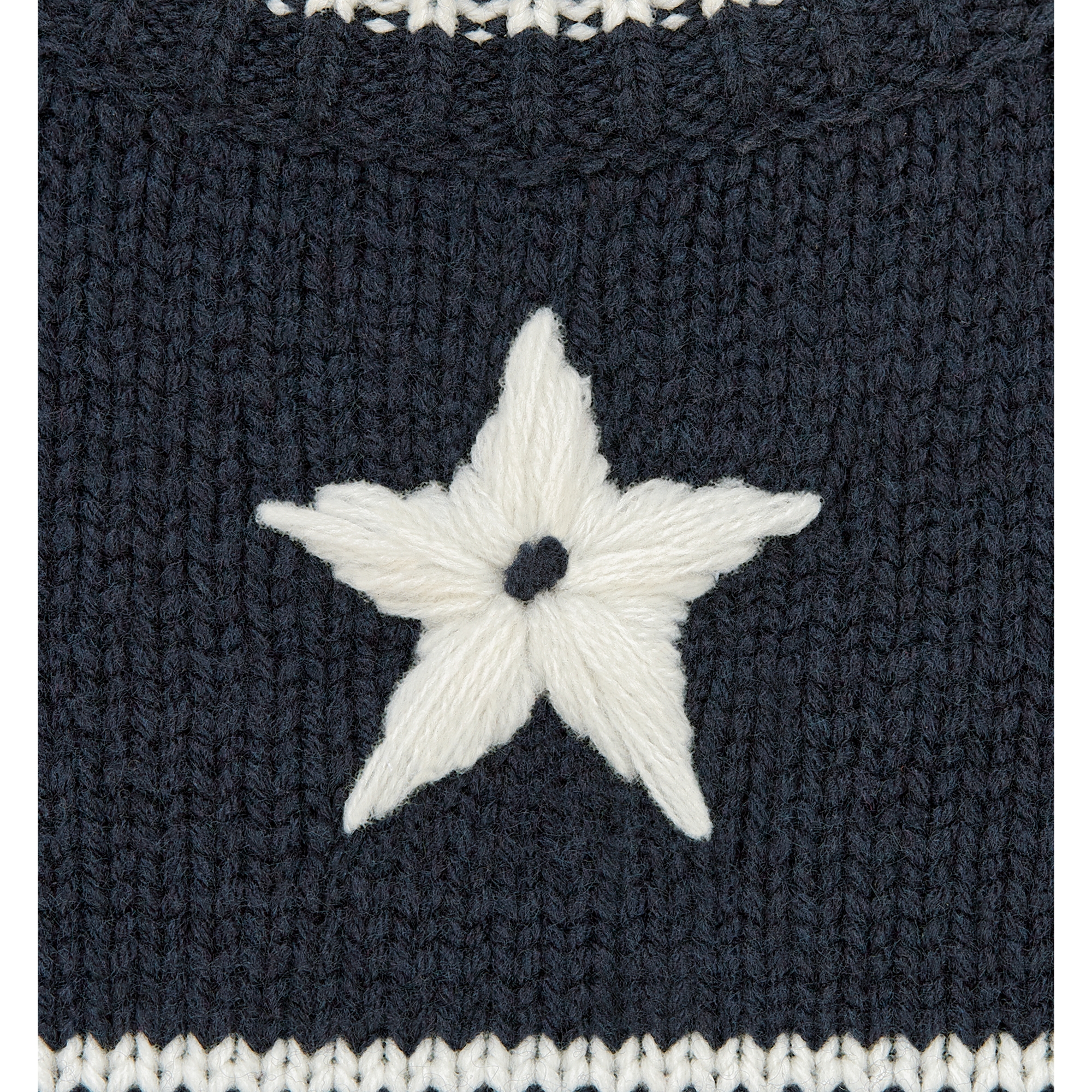 Christian Dior Short-Sleeved Sweater Navy Blue Cashmere and Wool Knit E09