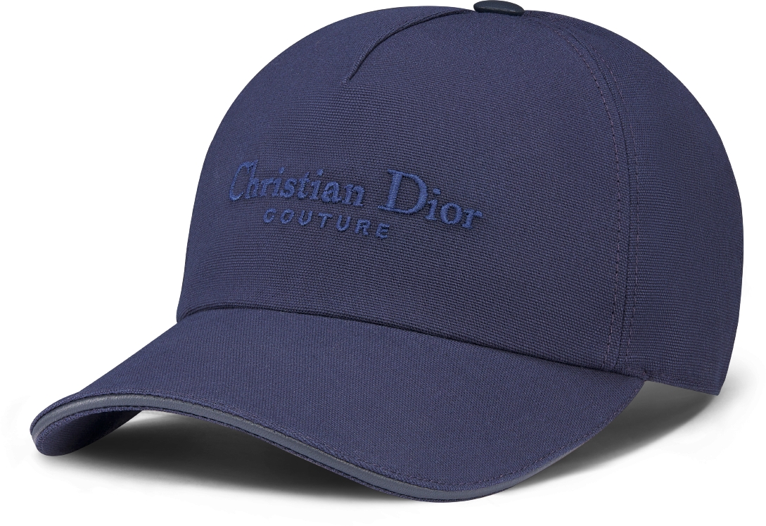 Christian Dior Couture Baseball Cap Black Cotton Canvas | DIOR