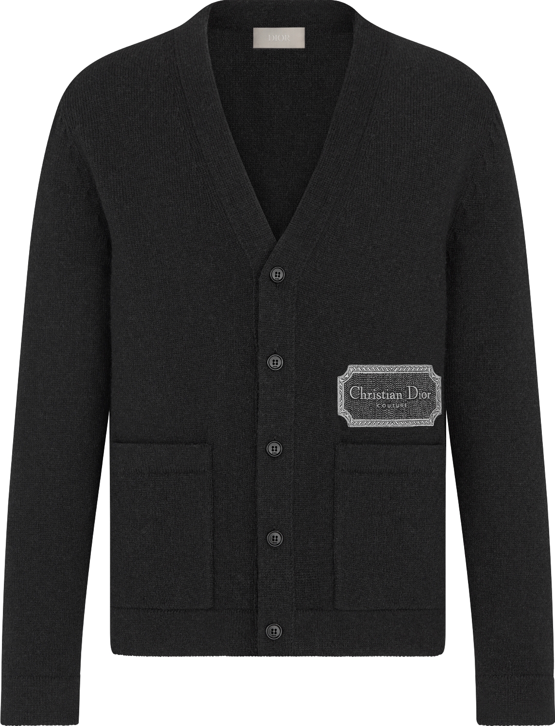 Cardigan Christian Dior Couture Jersey di cachemire nero | DIOR