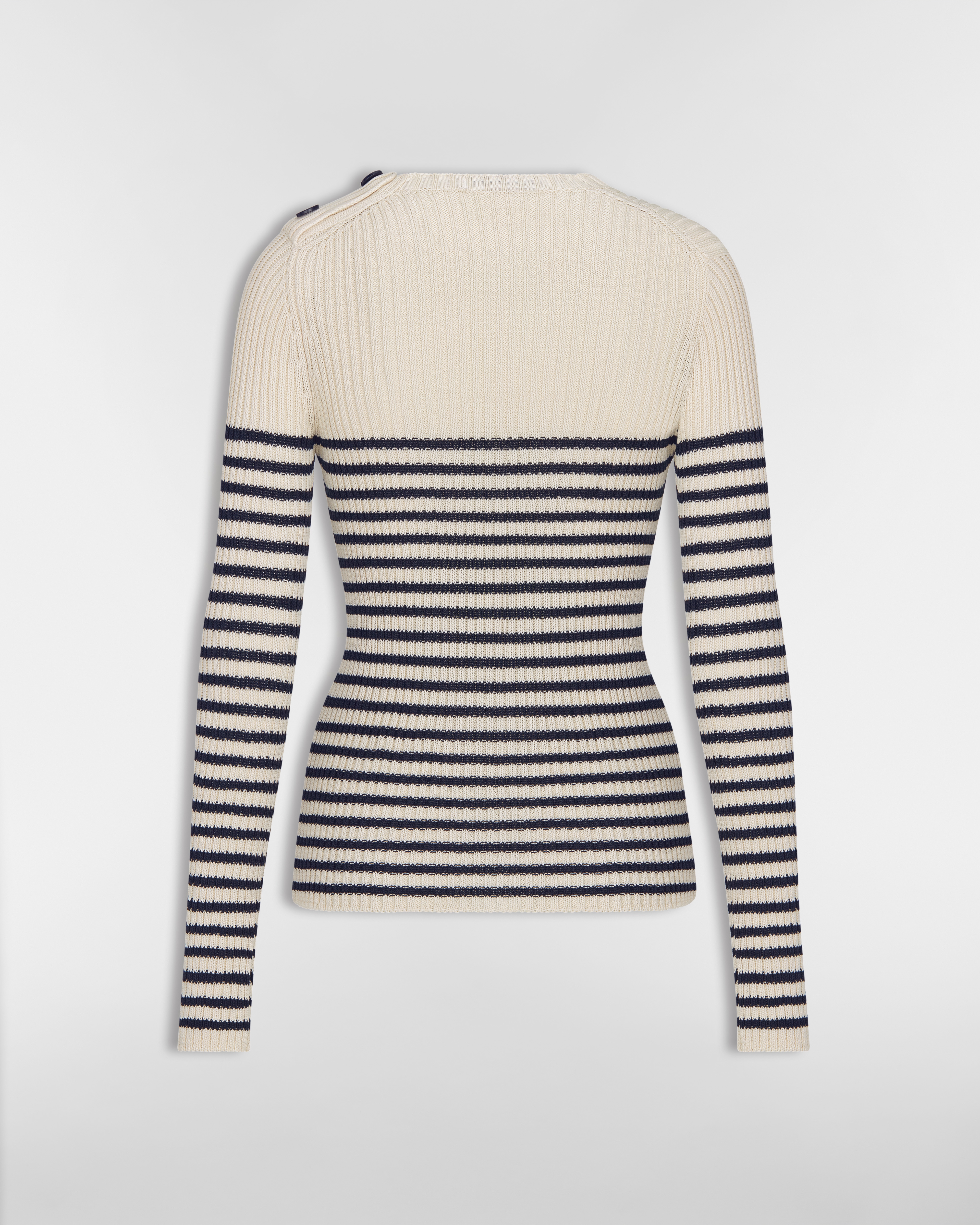 Pull Dioriviera Maille de coton écru et bleu marine à signature E08
