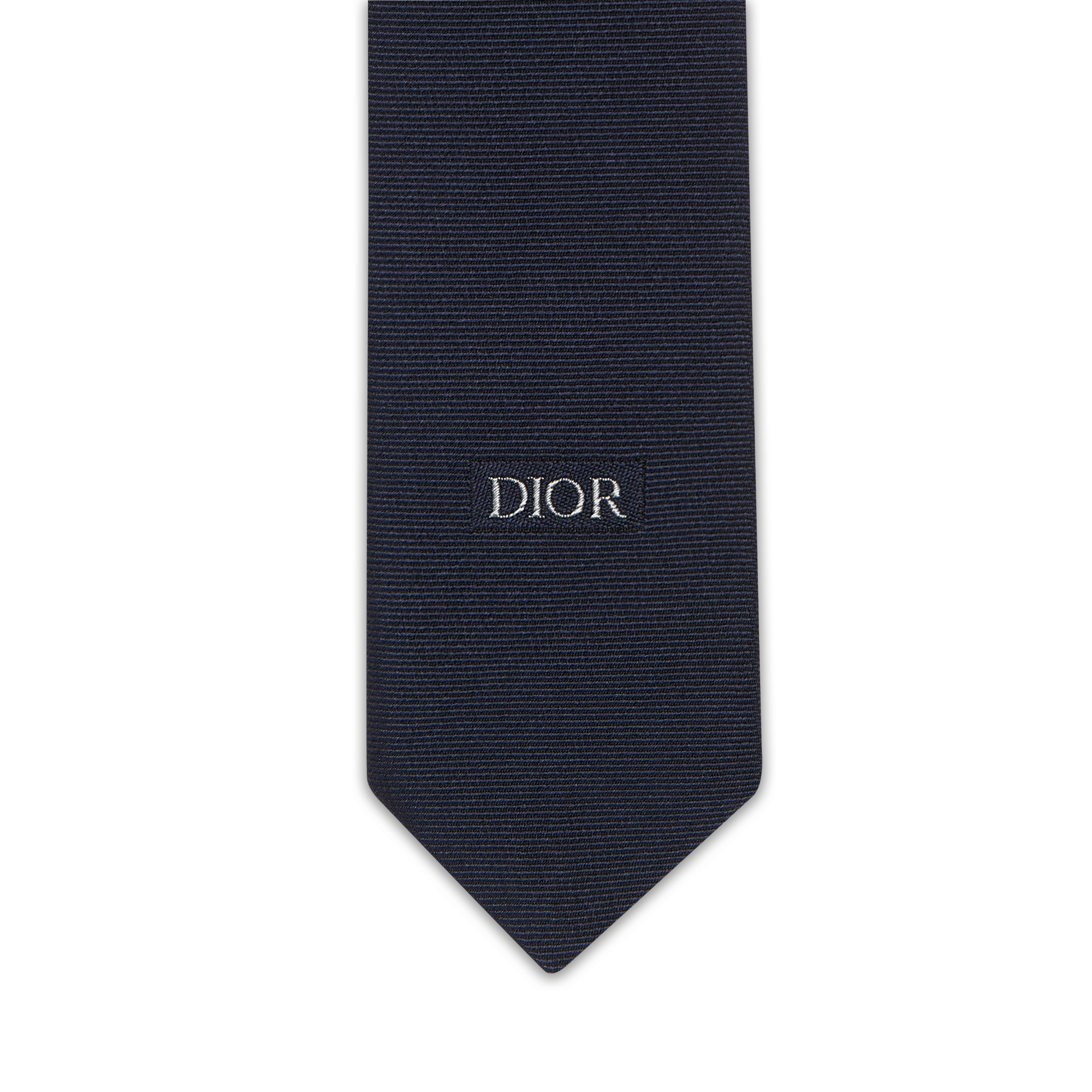 Cravate Christian Dior Couture Soie mélangée bleu marine E09