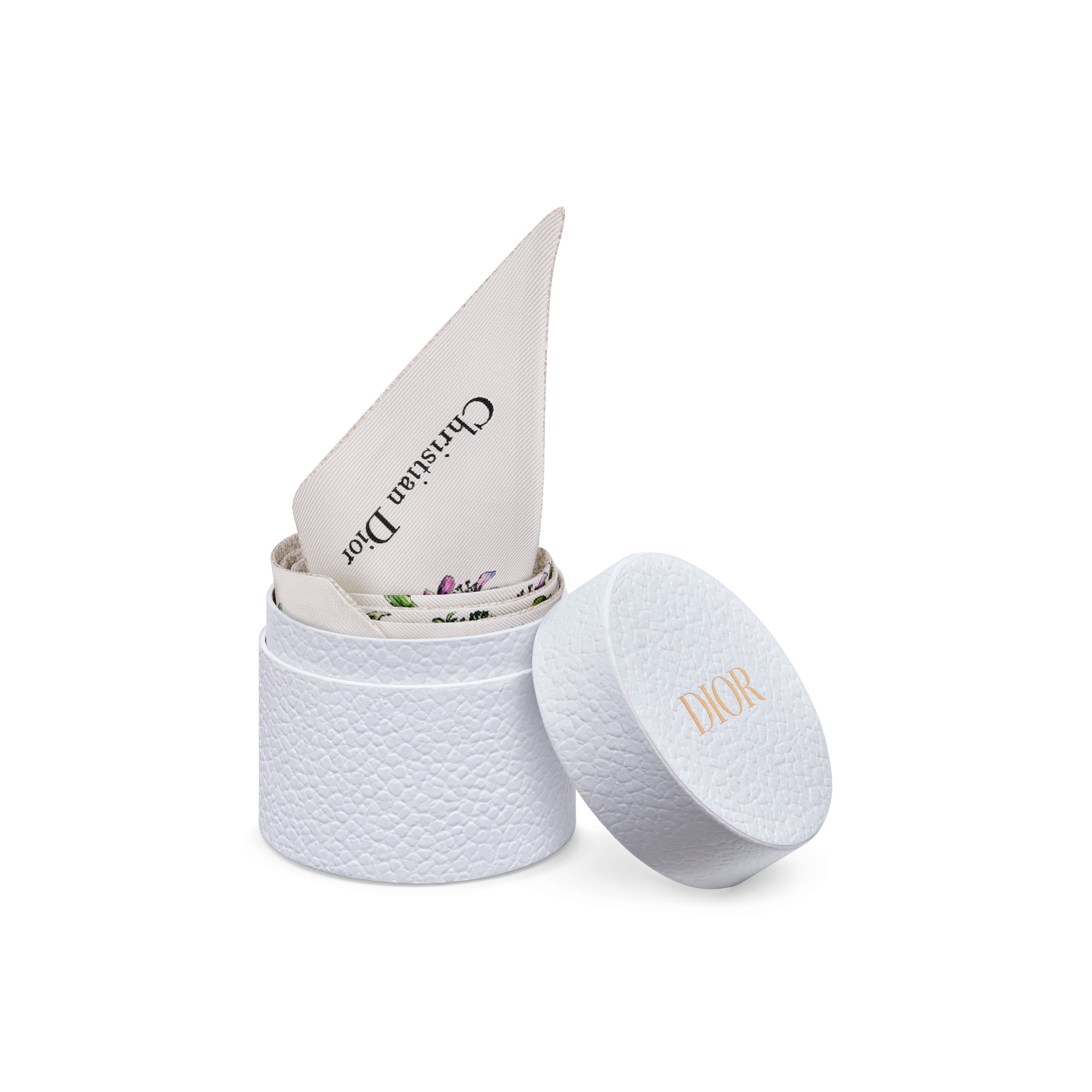 Mitzah D-Floral Twill de soie blanche multicolore E10