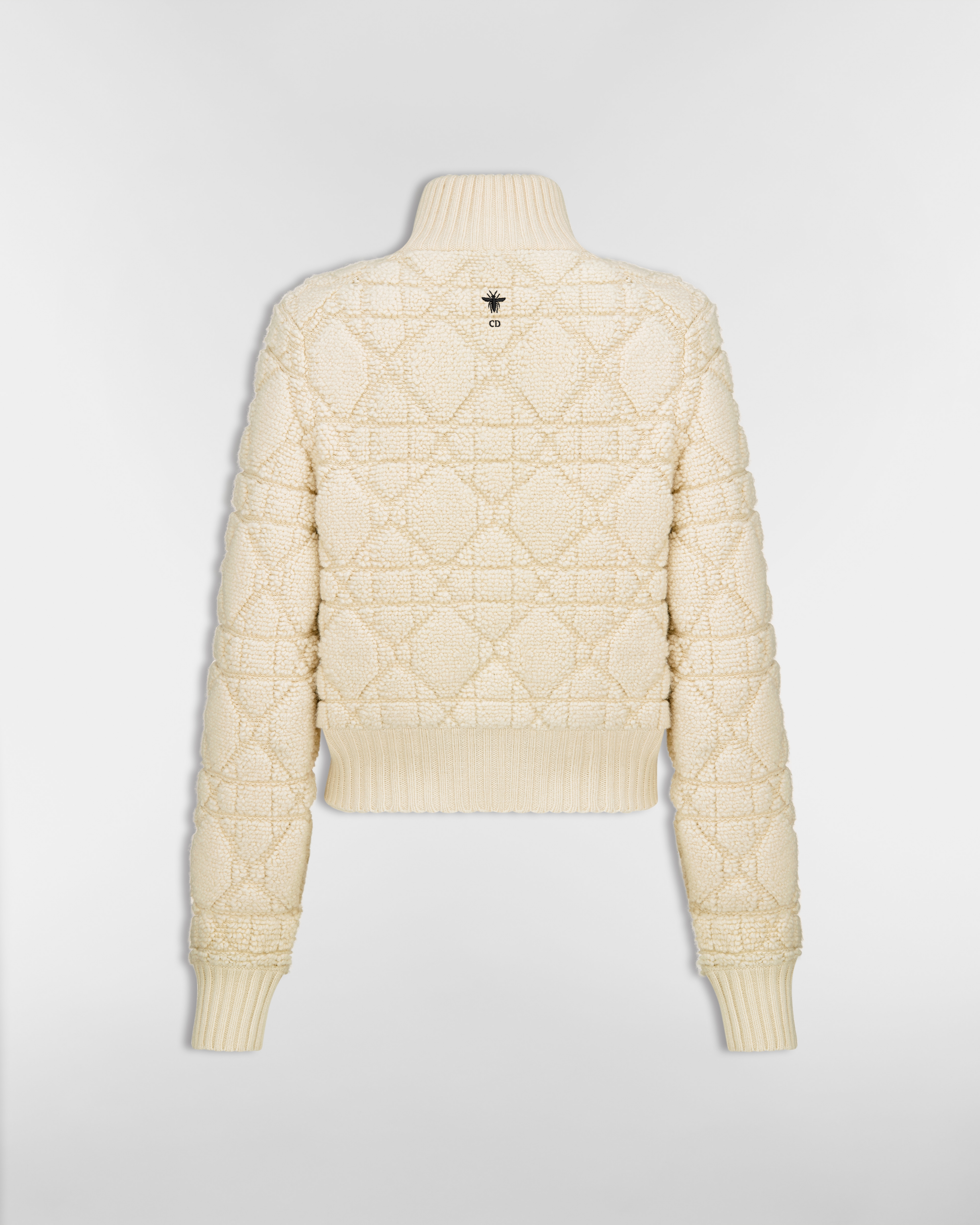 Macrocannage Zipped Cardigan