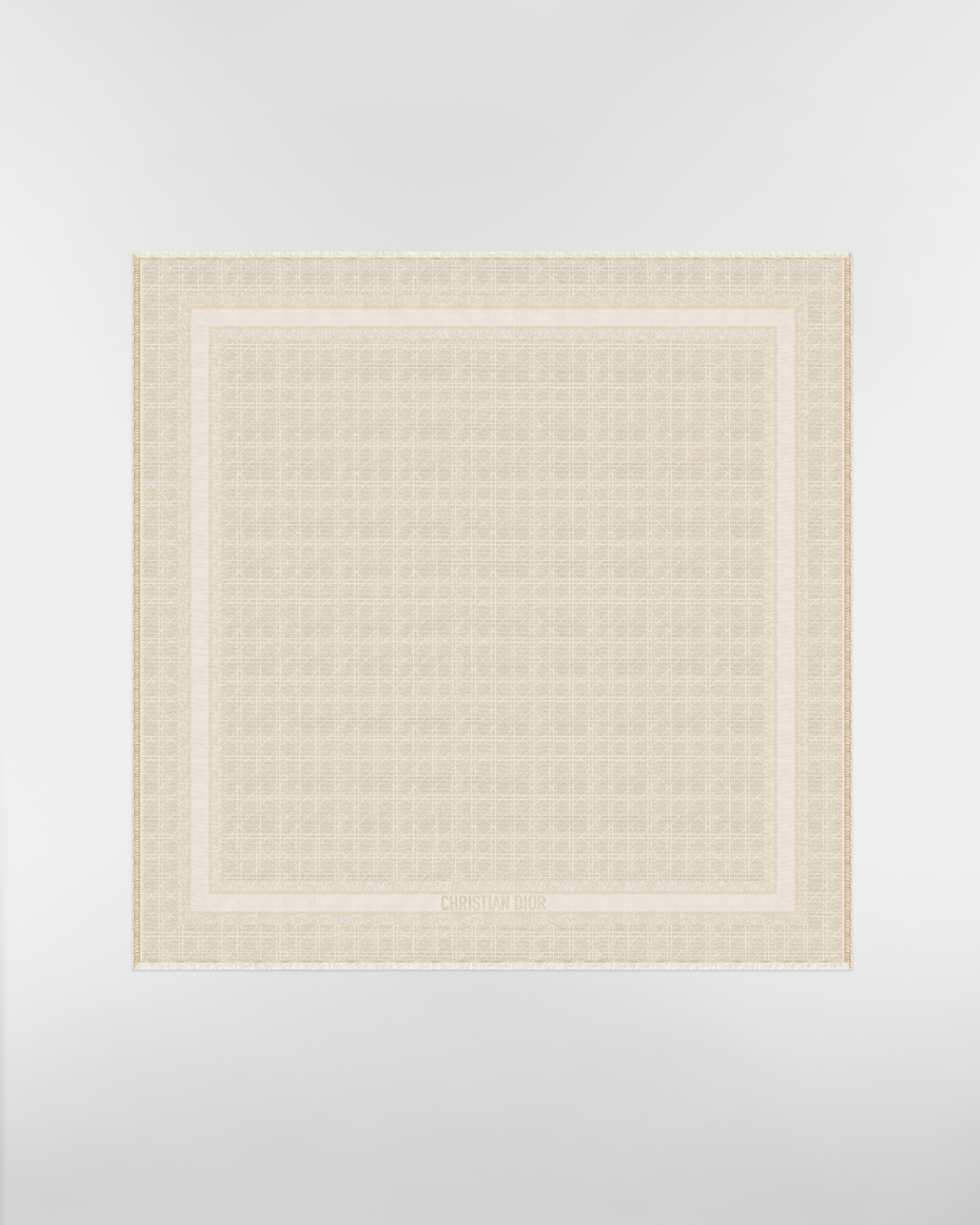 Dior Cannage Shawl Gold-Tone Silk Blend and Metallic Thread E01