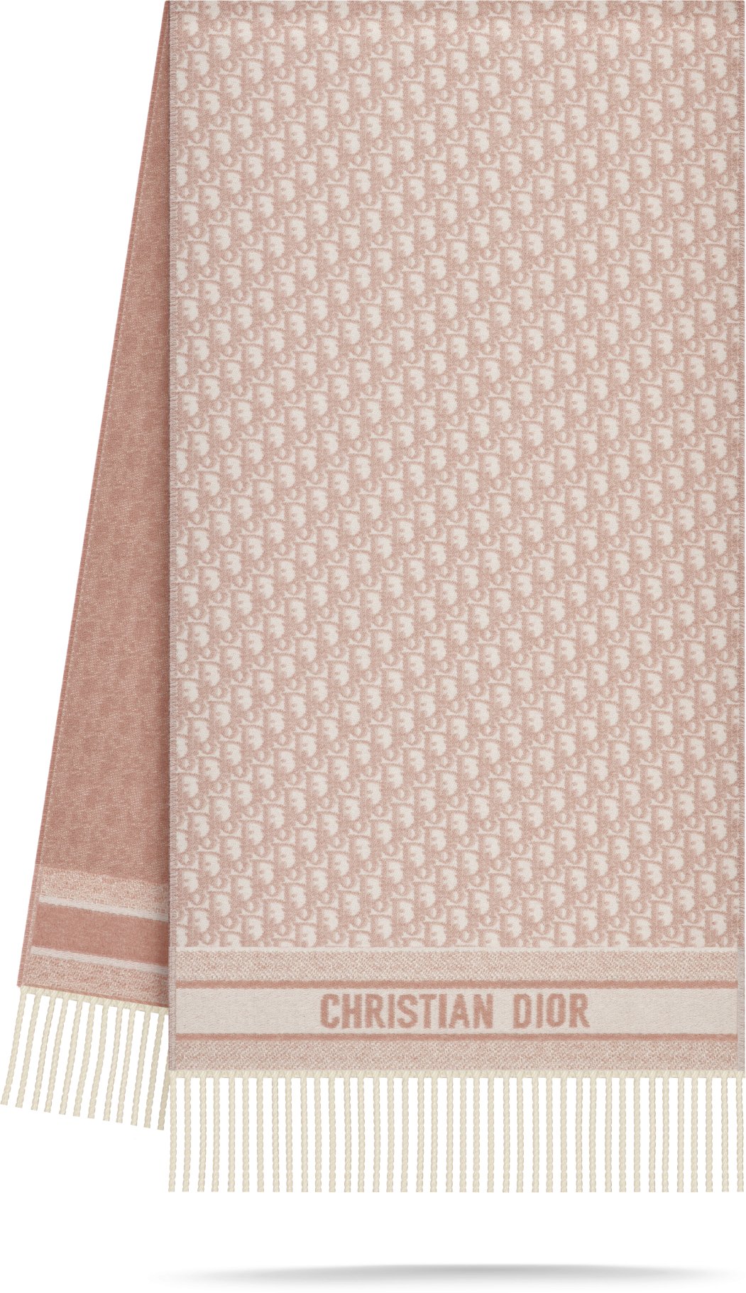Dior Oblique Scarf Three quarter closed view