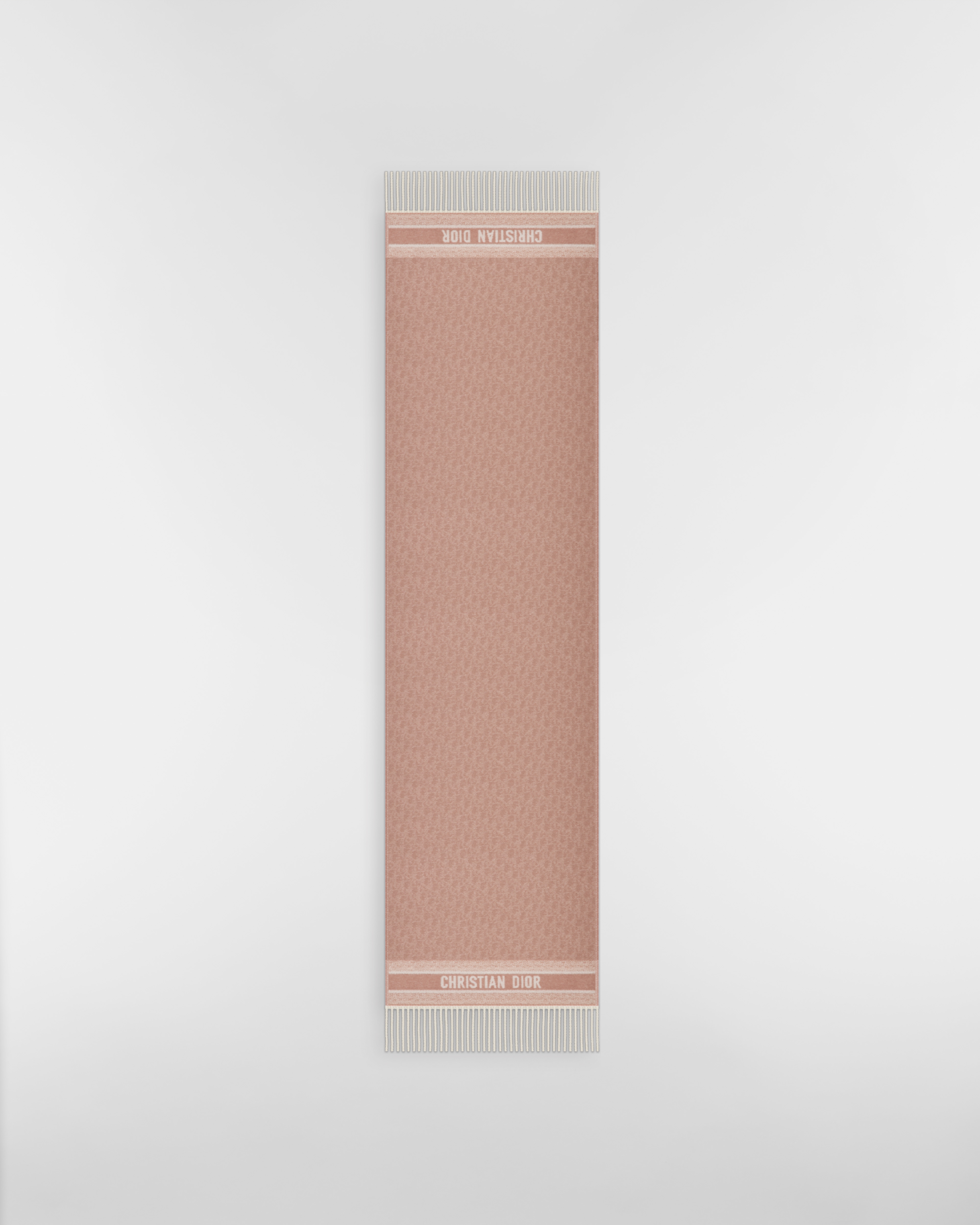 Dior Oblique-sjaal Ecru en Rose des Vents kasjmier E08