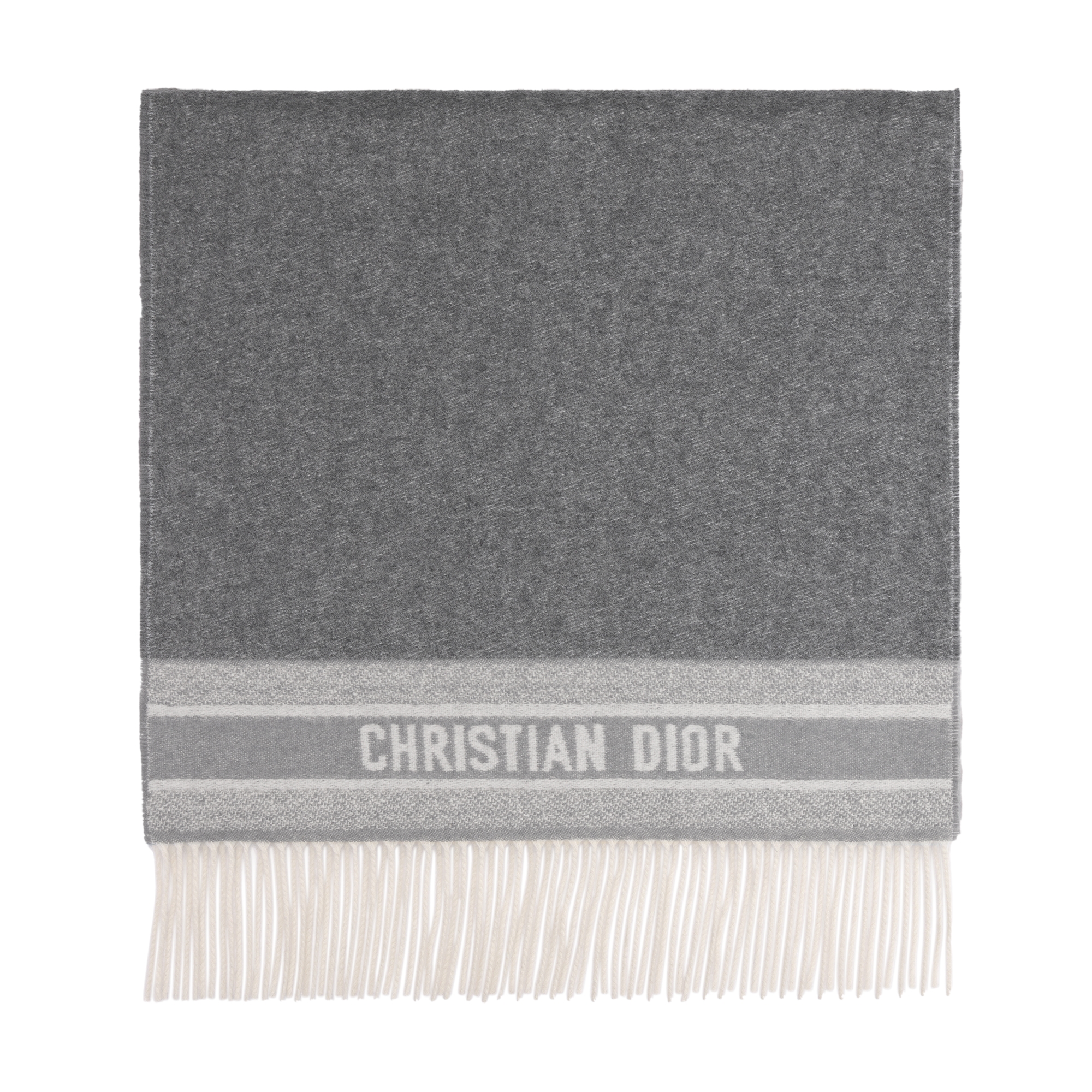  米白色和灰色羊絨