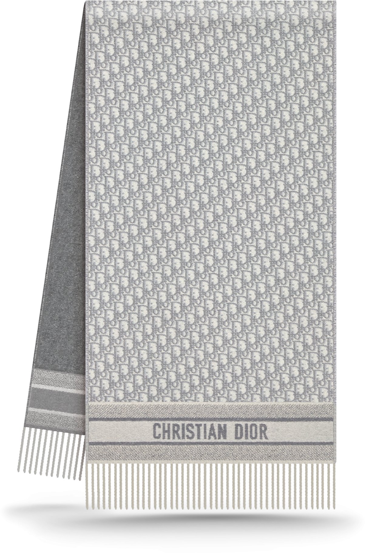 Dior Oblique Scarf Three quarter closed view